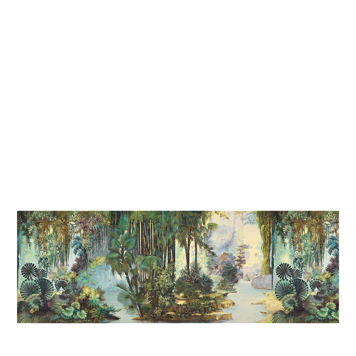 Jungle Green Mixedmade Wallpaper - Larghevedute