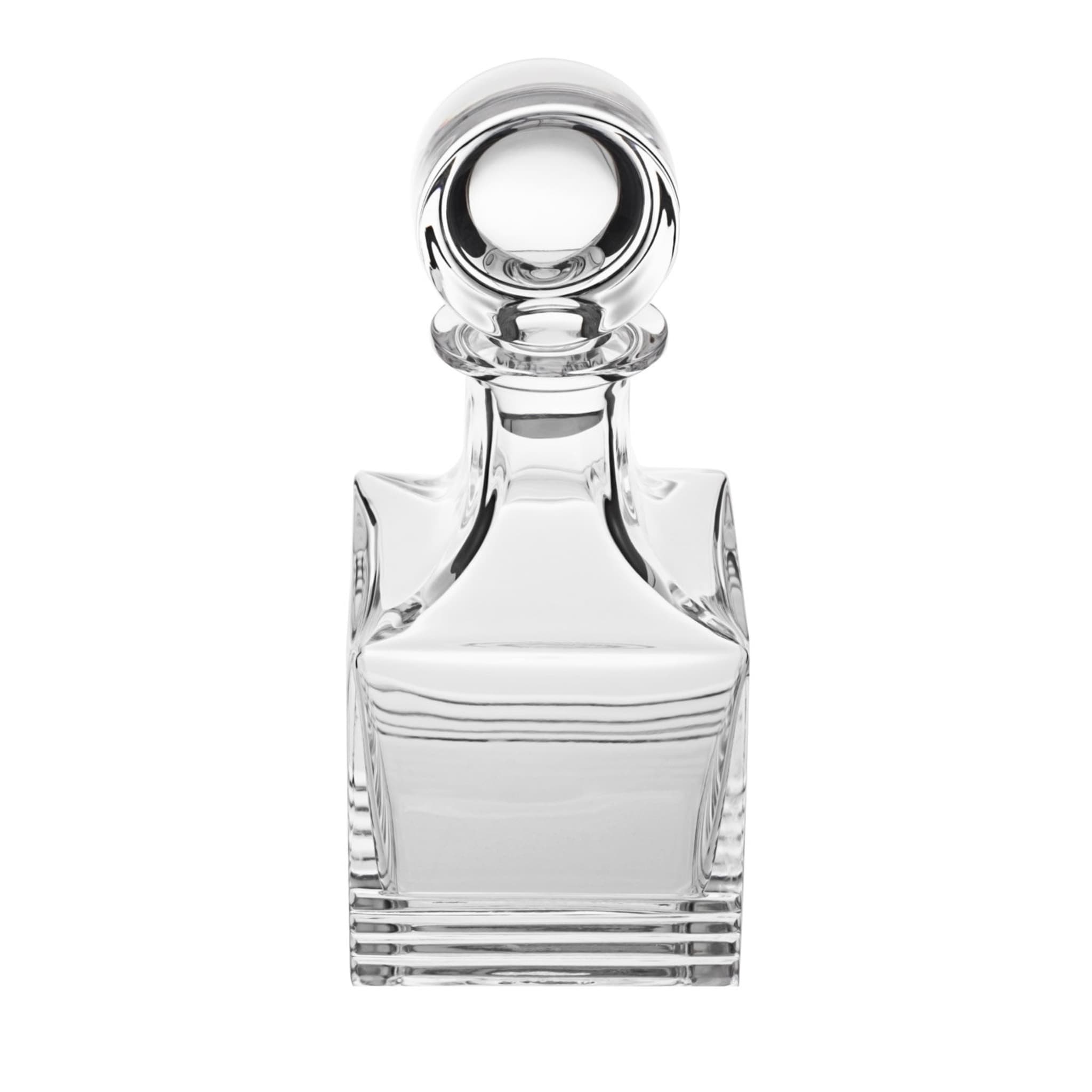 Cubo Ribbed Crystal Whiskey Bottle - Alternative view 1