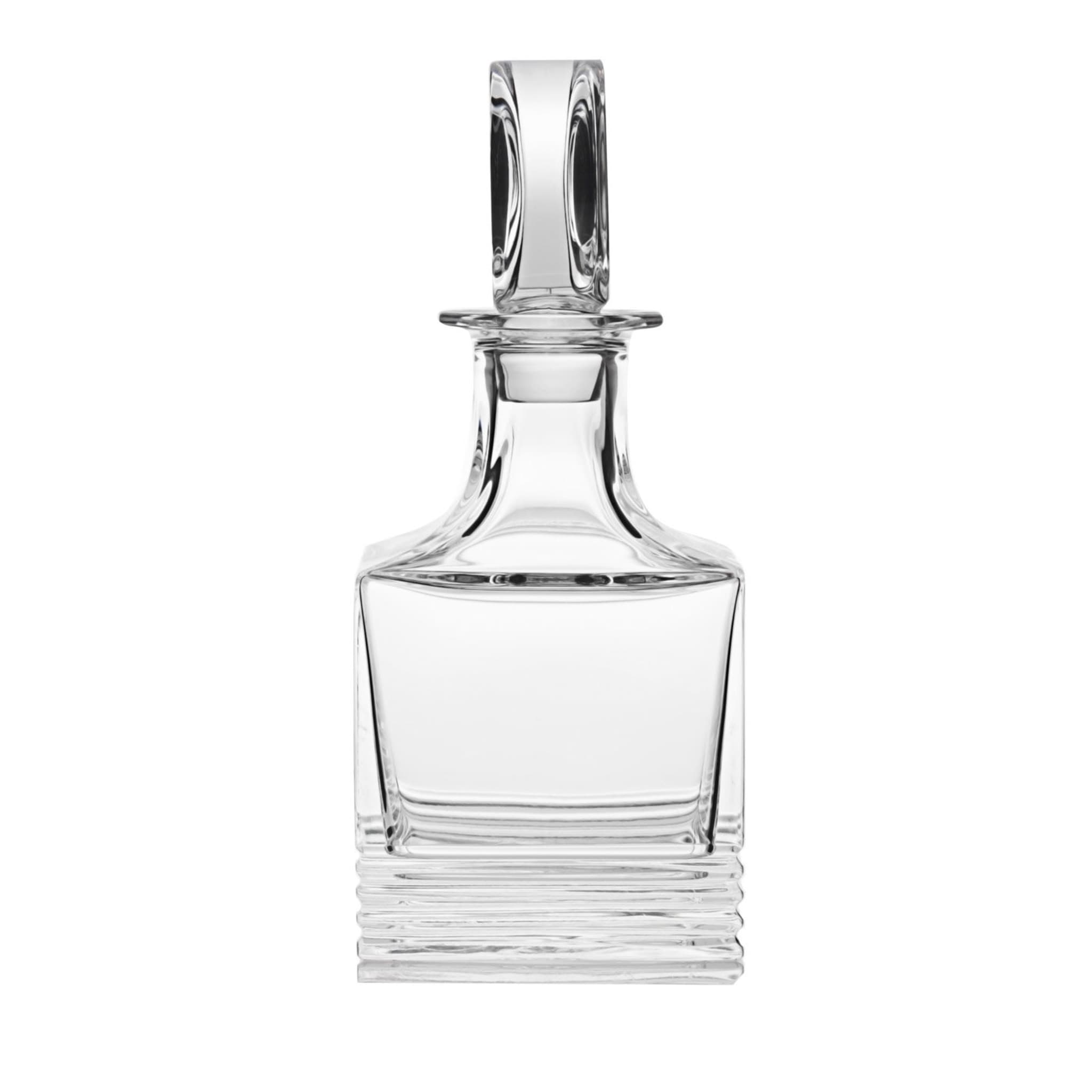 Cubo Ribbed Crystal Whiskey Bottle - Alternative view 2