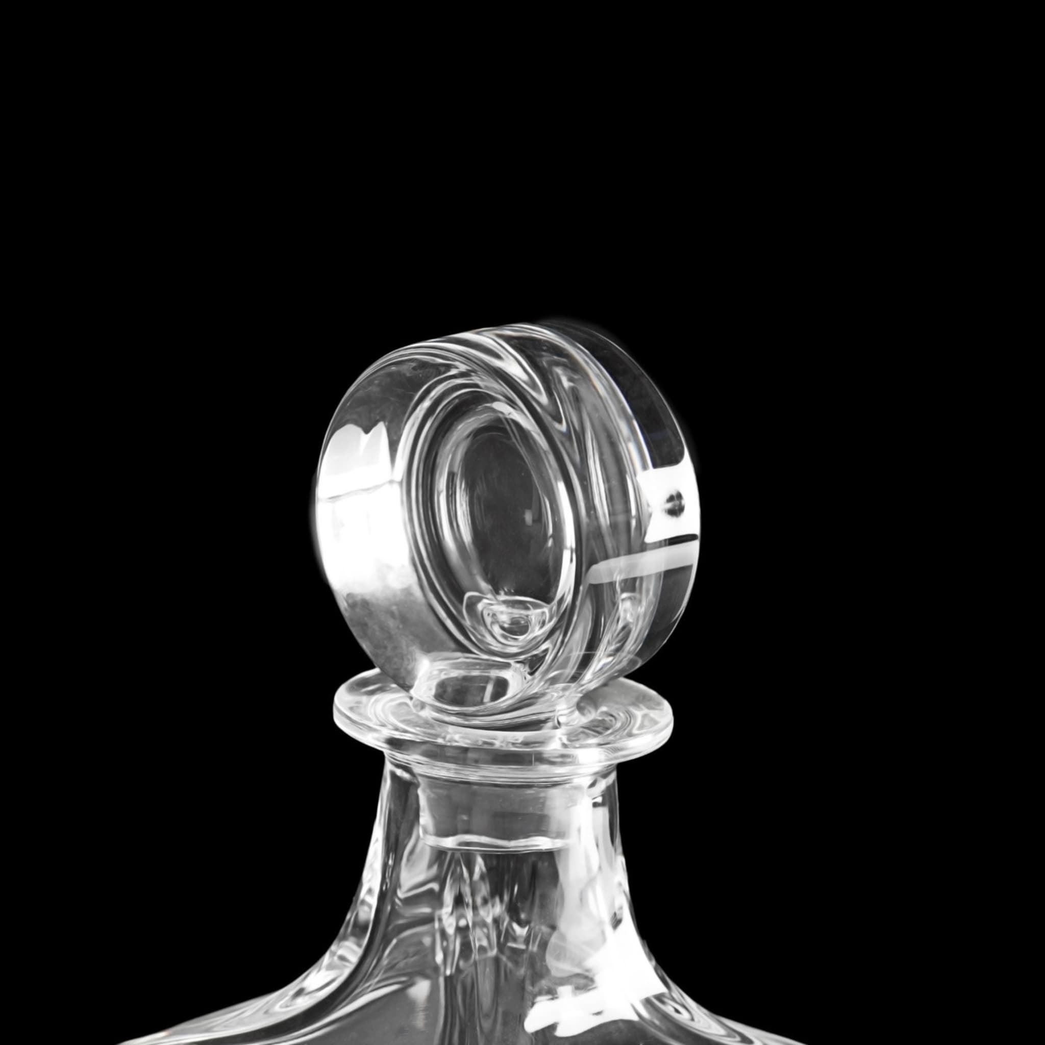 Cubo Ribbed Crystal Whiskey Bottle - Alternative view 3