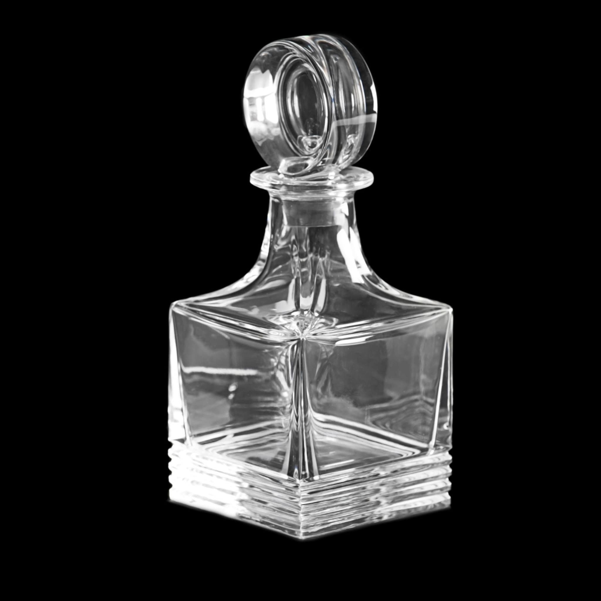 Cubo Ribbed Crystal Whiskey Bottle - Alternative view 4