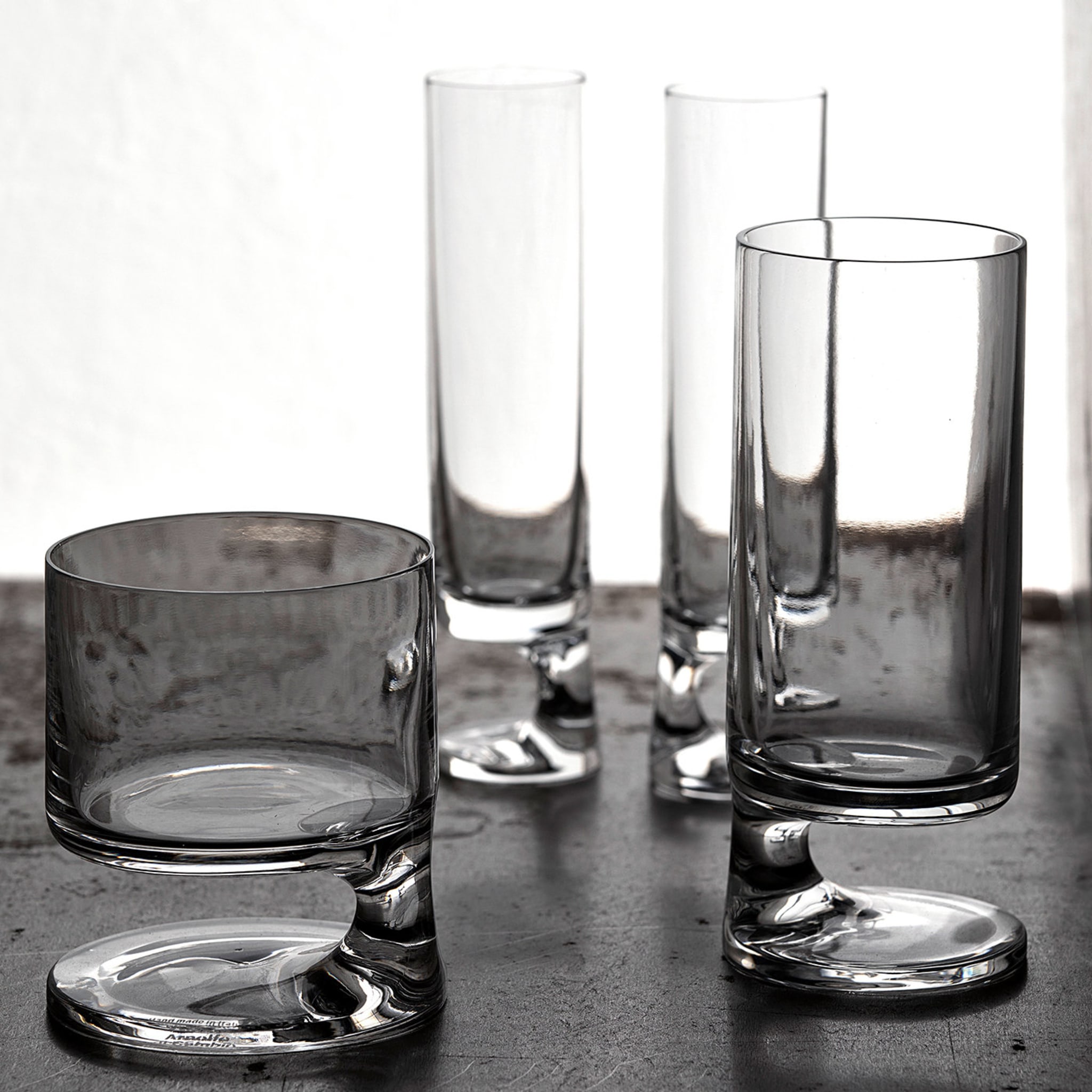 Smoke Set of 2 Water Glasses by Joe Colombo - Alternative view 1