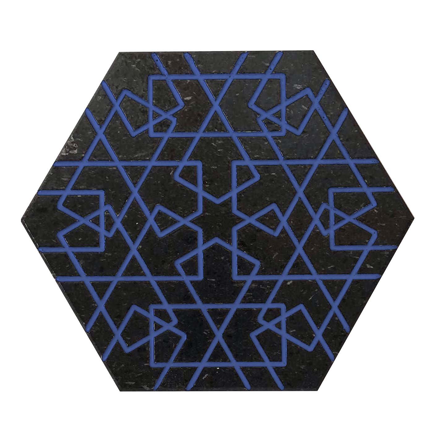 Fatimide Set of 10 Engraved Blue Tiles - Notempo
