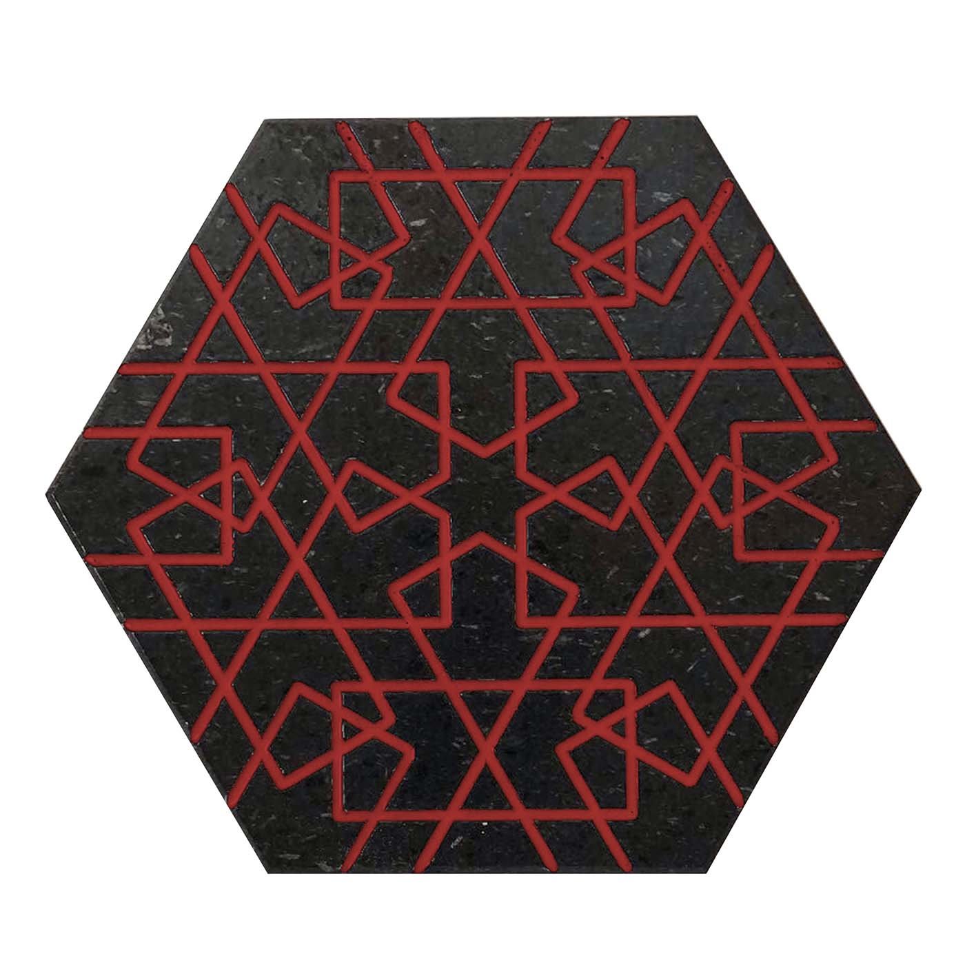 Fatimide Set of 10 Engraved Red Tiles - Notempo