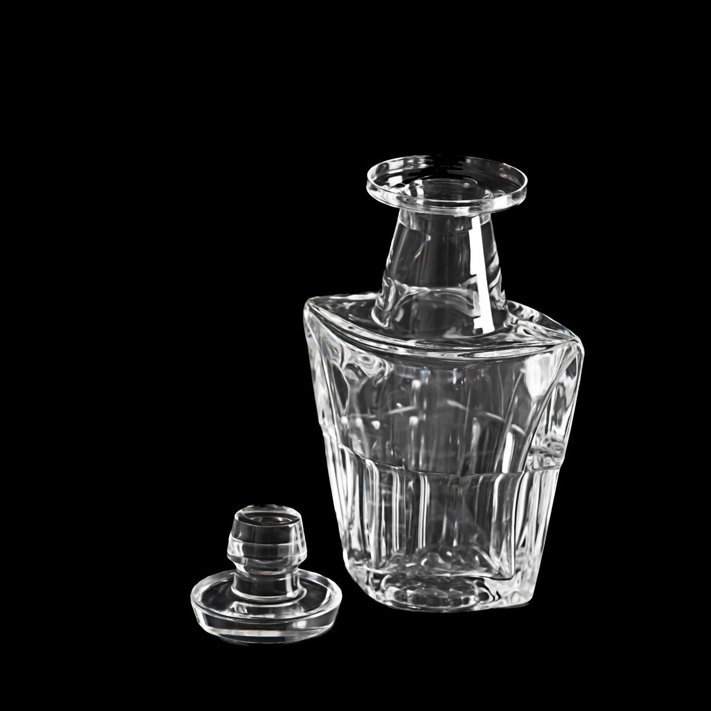 Le Corbusier Crystal Whisky Bottle - Cristalleria ColleVilca