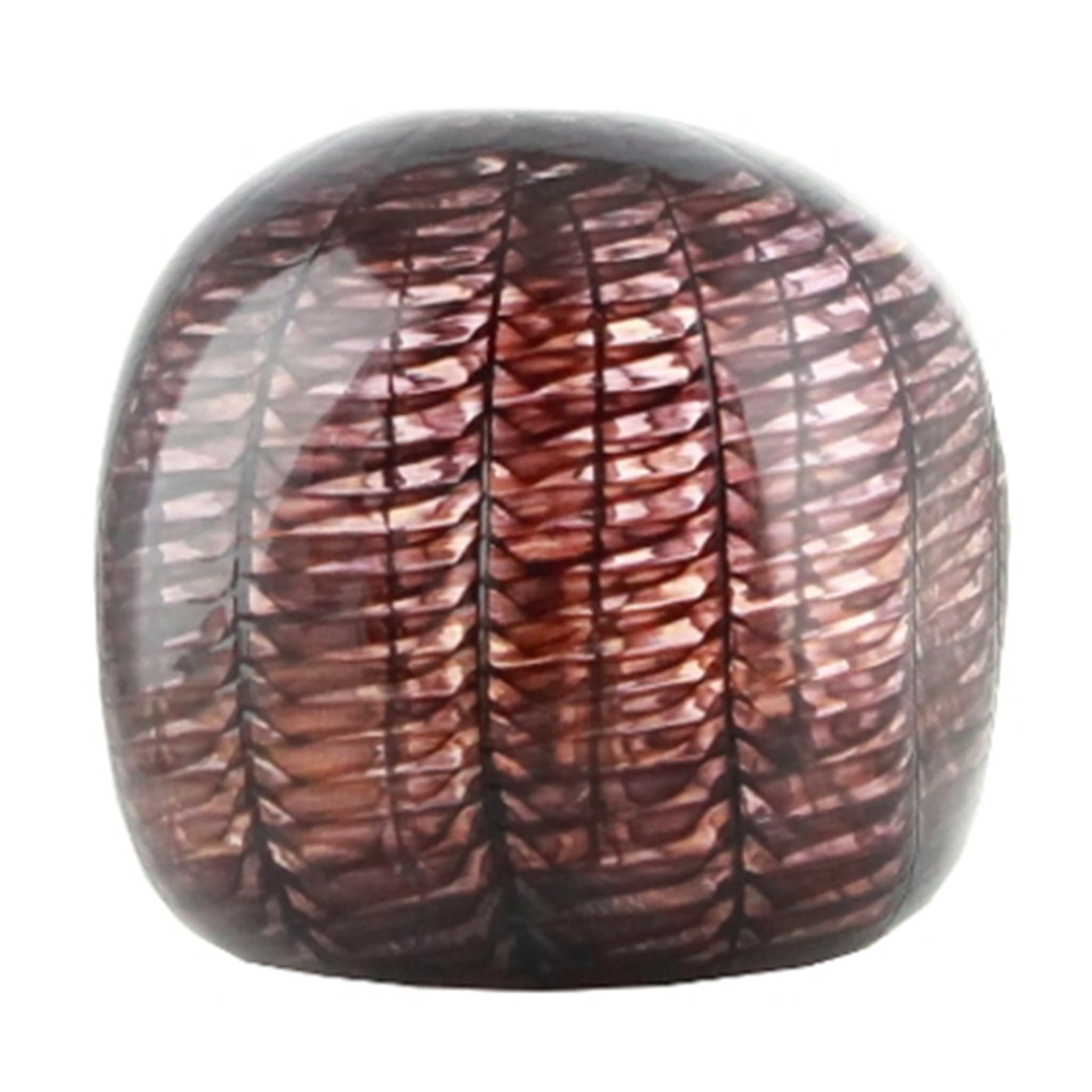 Canoce Cubo Vase noir en verre de Murano - Vue principale