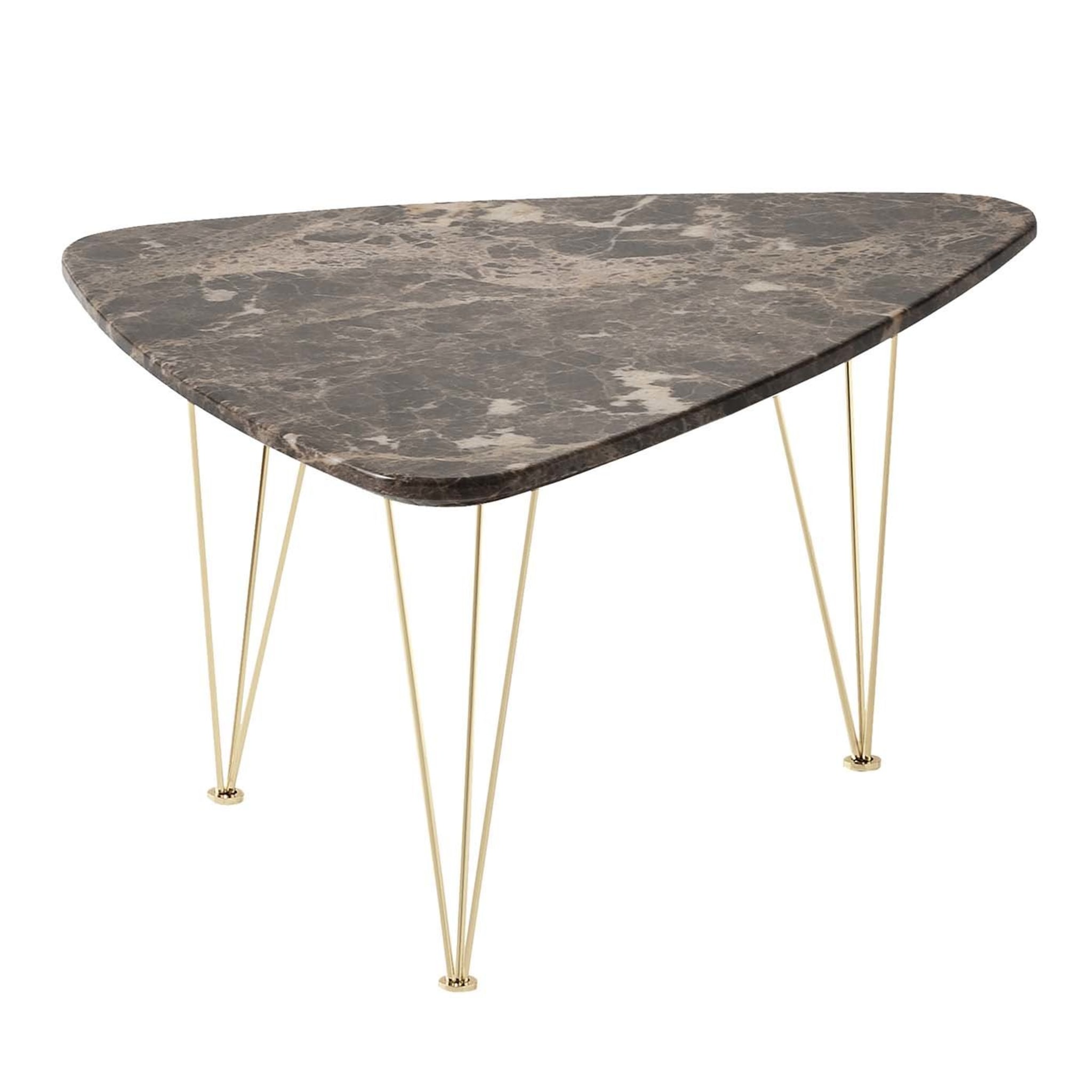 Flamingo Triangular Coffee Table with Gold Legs - Main view