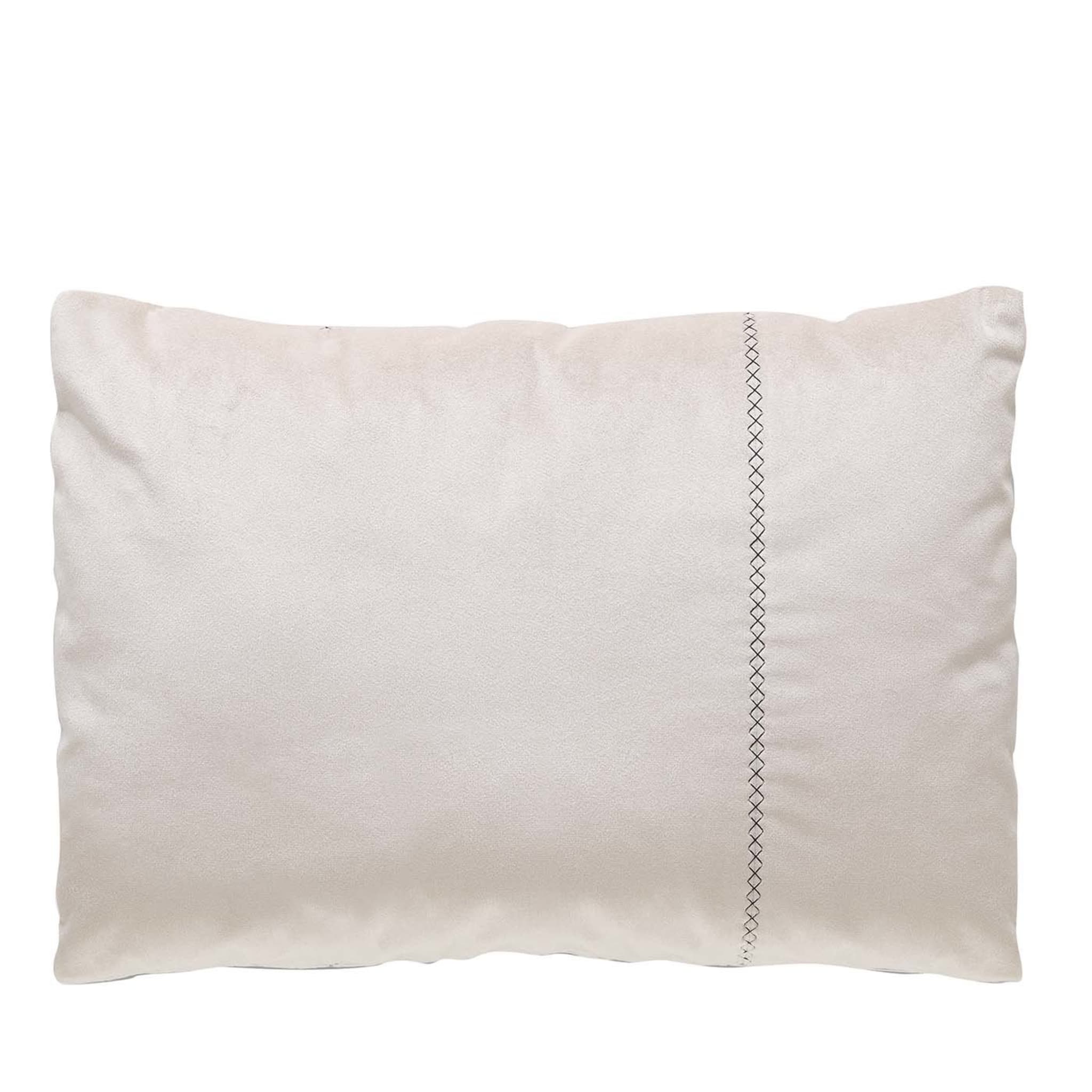 Maury White Rectangular Cushion - Main view
