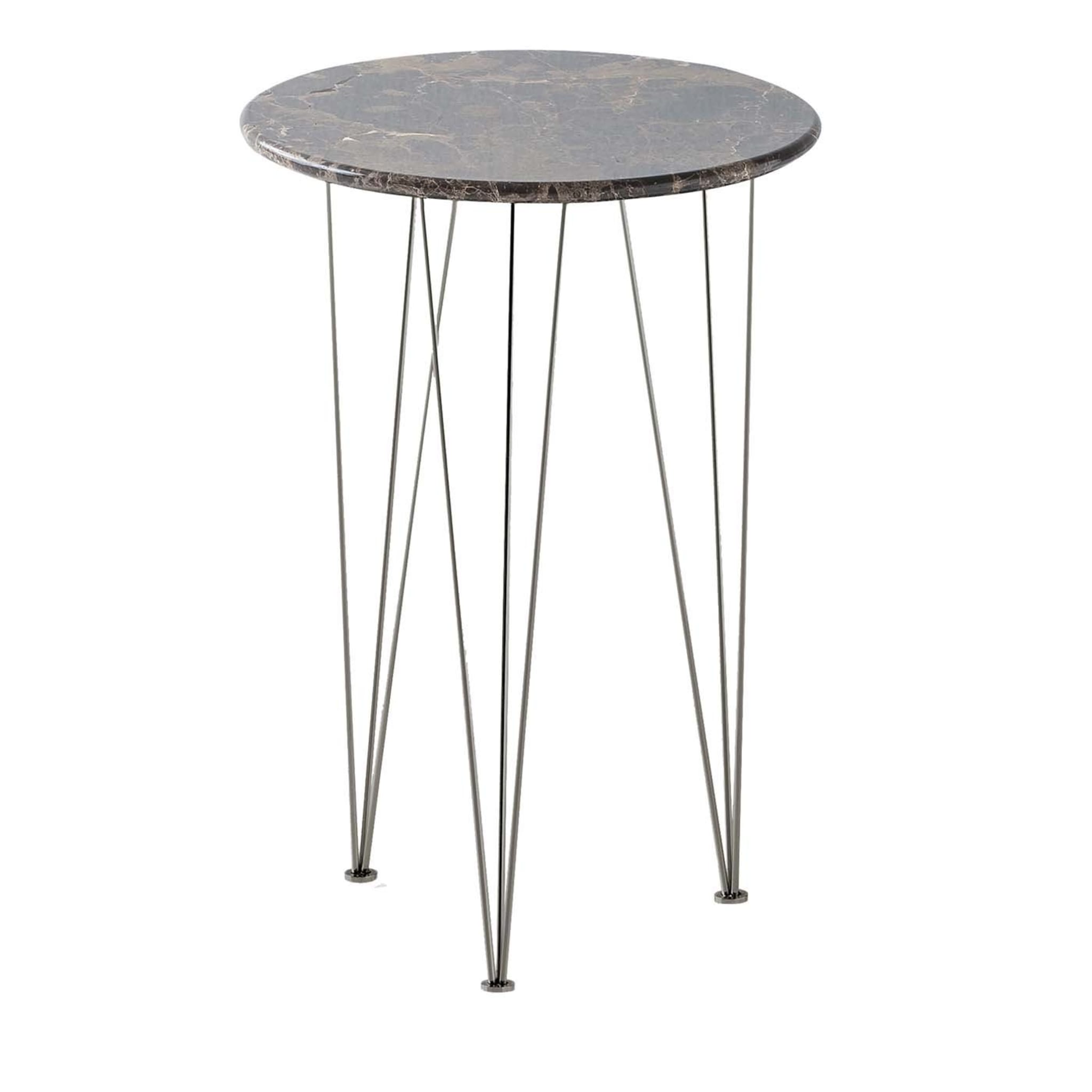 Flamingo Tall Round Side Table with Black Legs - Main view