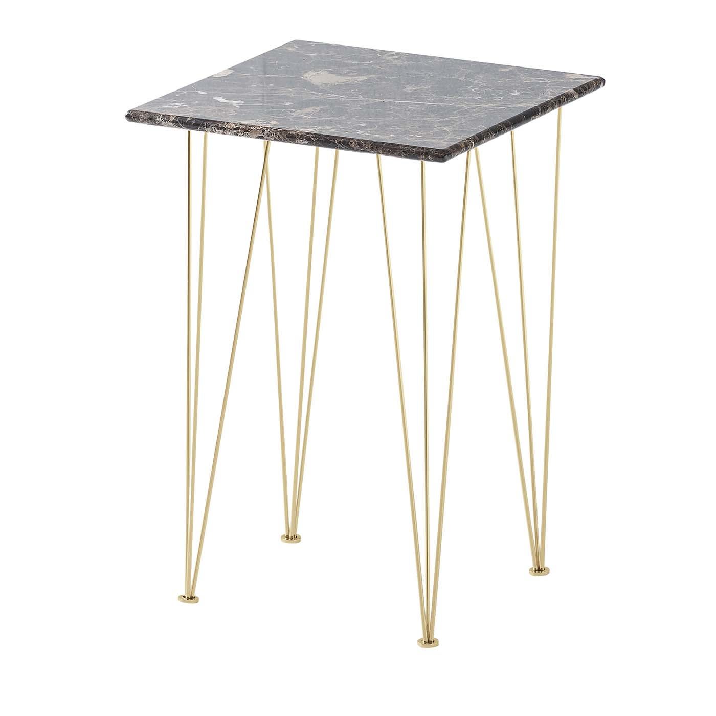 Flamingo Square Side Table with Gold Legs - Gam Home