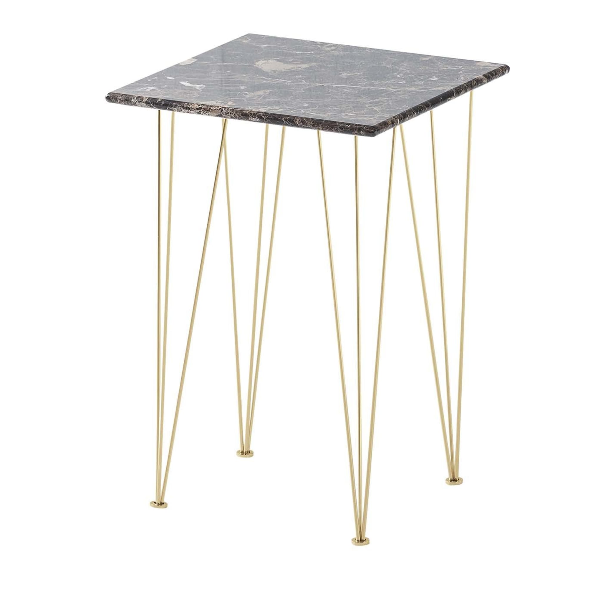 Flamingo Square Side Table with Gold Legs - Main view