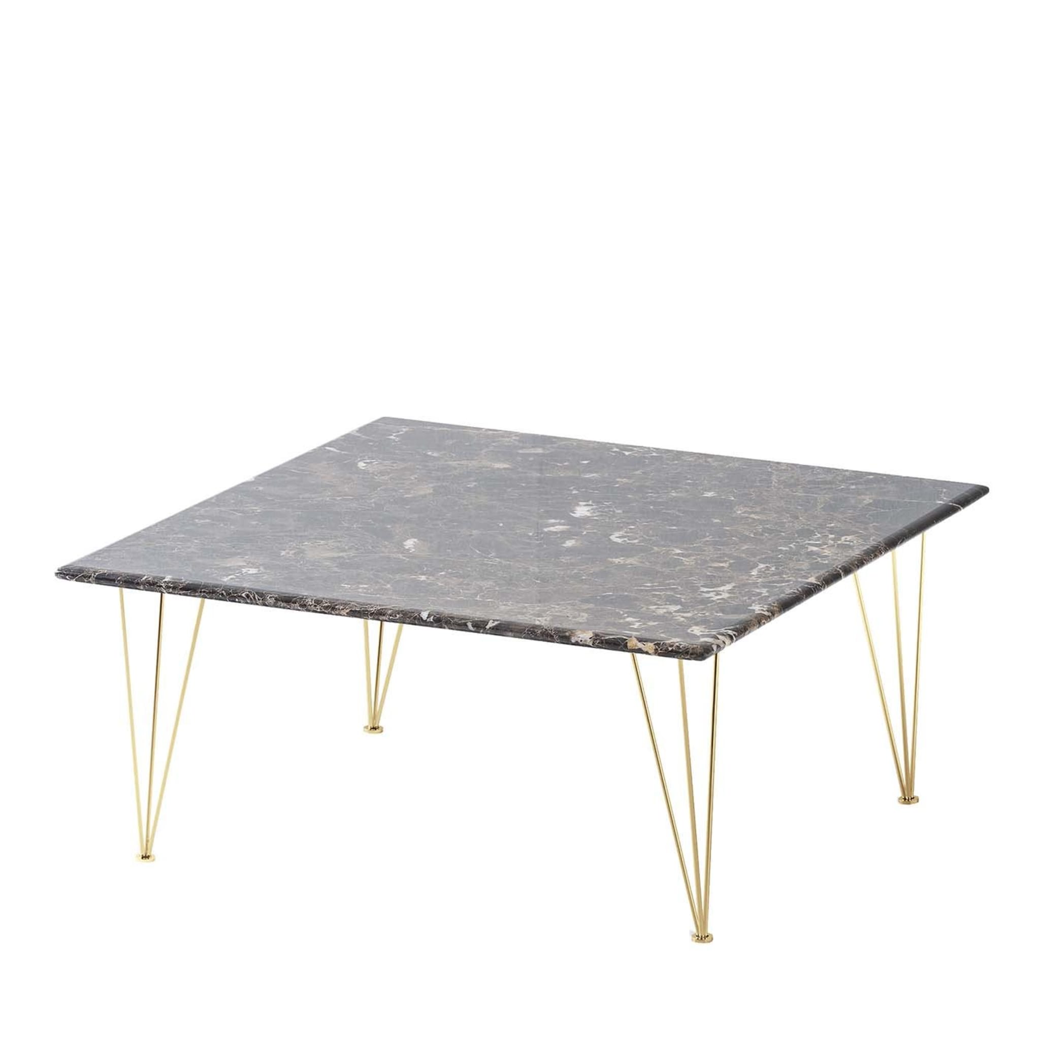 Flamingo Square Coffee Table with Gold Legs - Main view