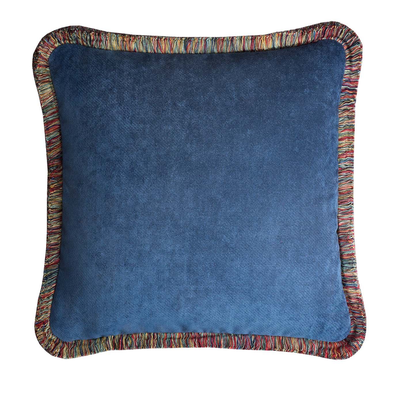 Peru' Blue Happy Cushion - LO Decor