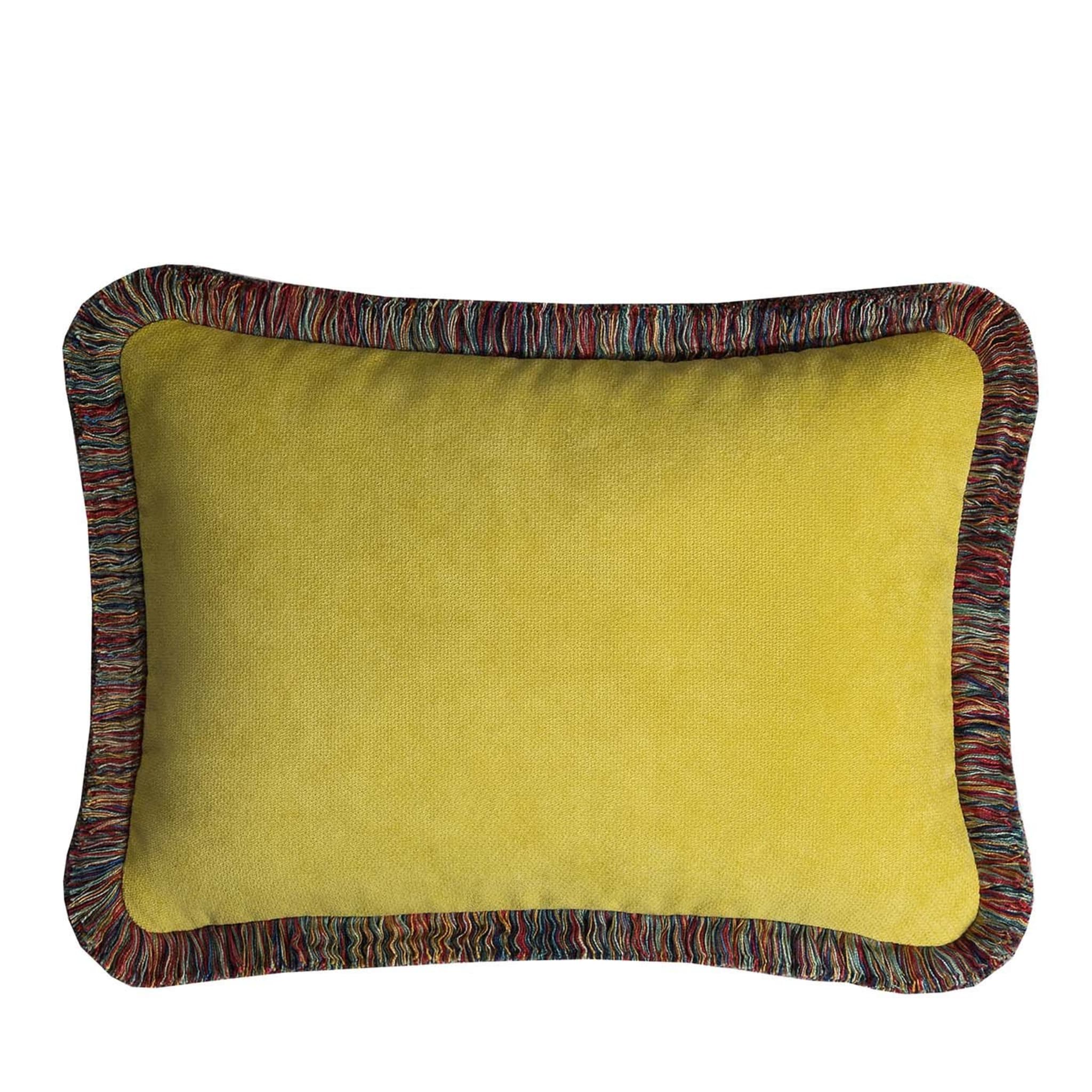Peru' Lemon Yellow Happy Cushion - Main view