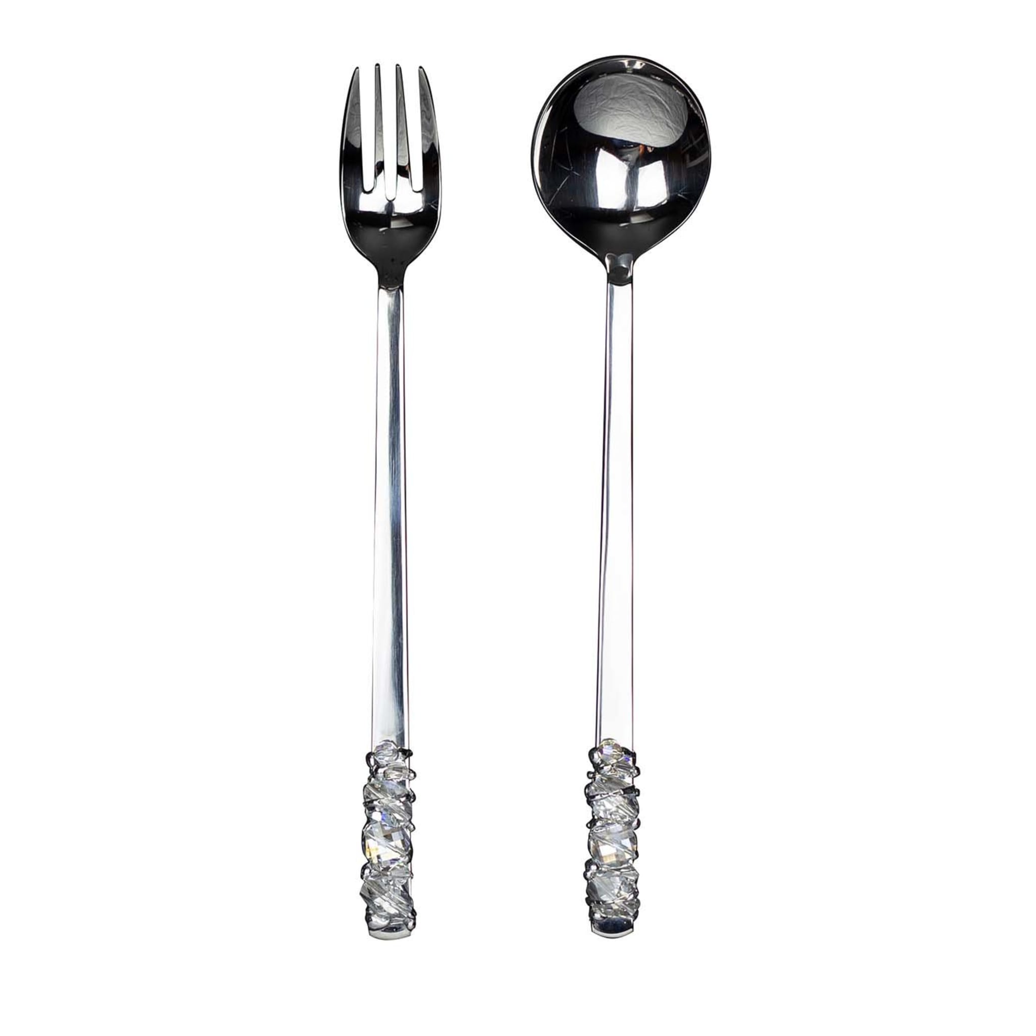 Luxury Limited Edition Salad Serving Spoon and Fork - Main view