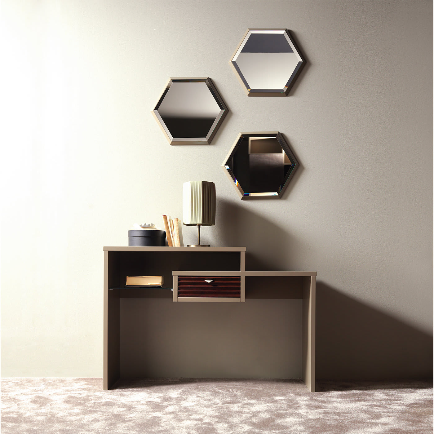 Prisma Small Hexagonal Mirror - Concept by Caroti