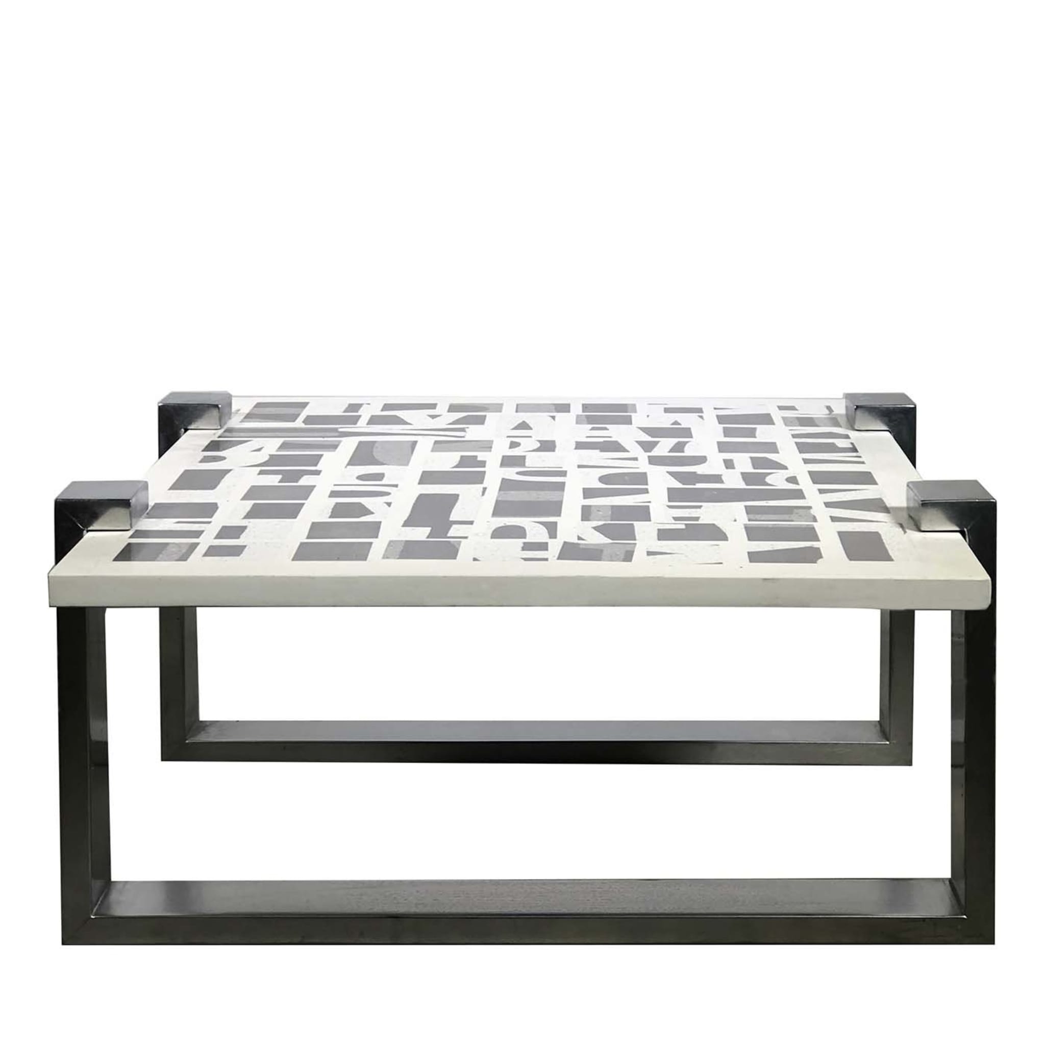Qwerty Chrome Coffee Table - Main view
