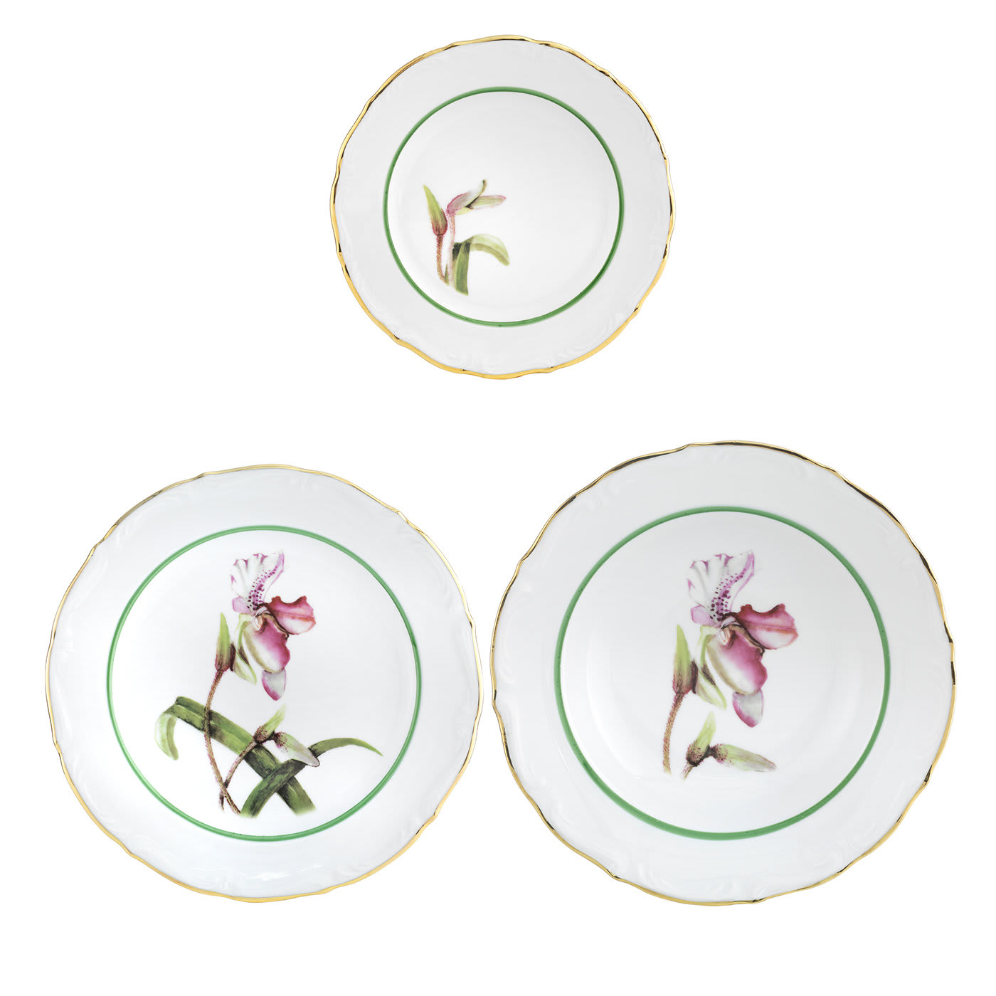 Orchidee Set of 3 Plates - Paola Caselli