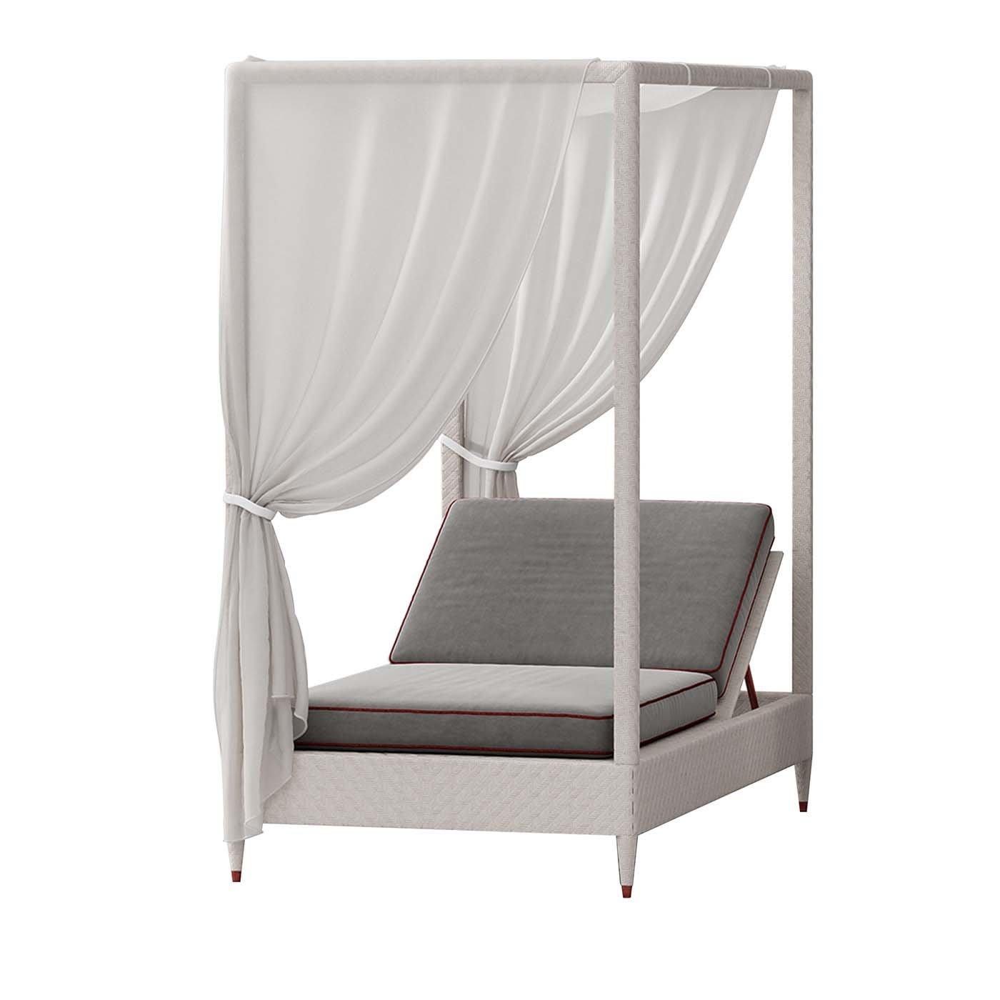 White 1-Seater Daybed with Canopy - CPRN Homood