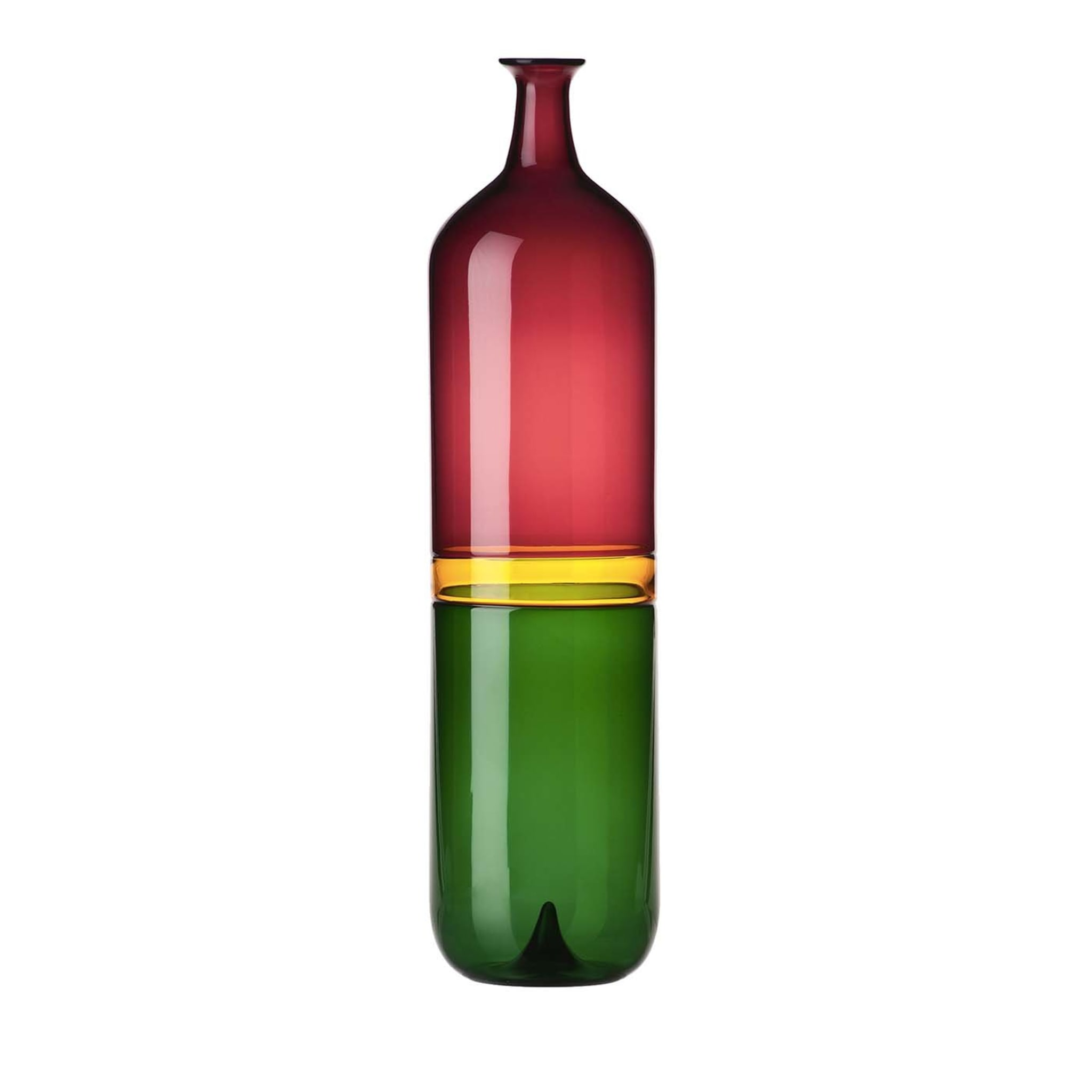Bolle Tall Vase by Tapio Wirkkala in Red/Green - Main view