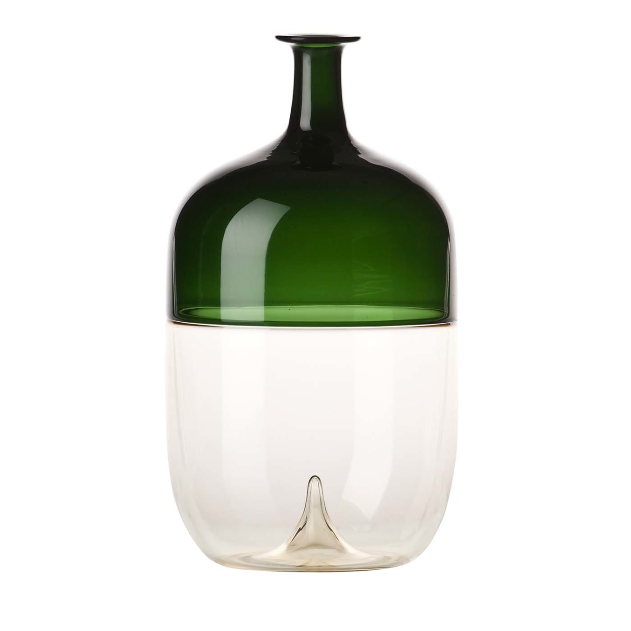 Bolle Tall Vase by Tapio Wirkkala in Green/Straw - Main view