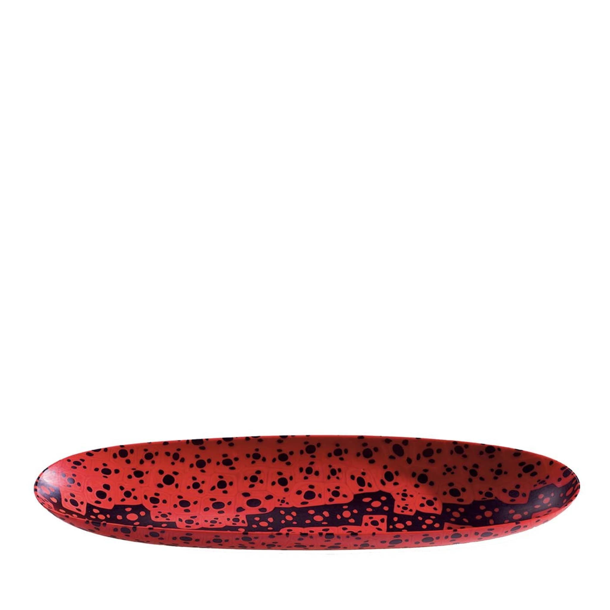 Murrine Opache Oval Centerpiece by Carlo Scarpa in Red - Main view