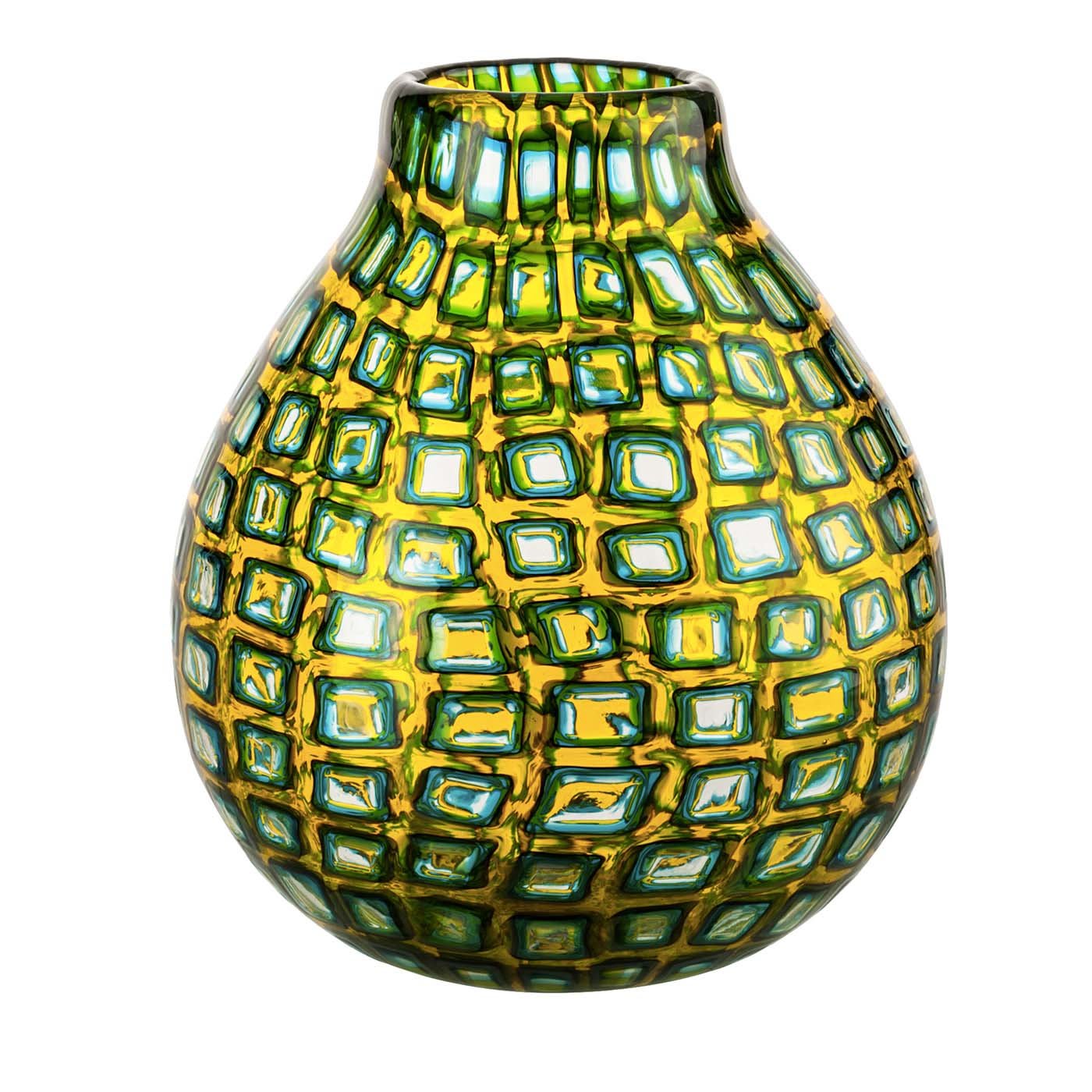 Murrine Romane Vase by Carlo Scarpa in Yellow - Venini