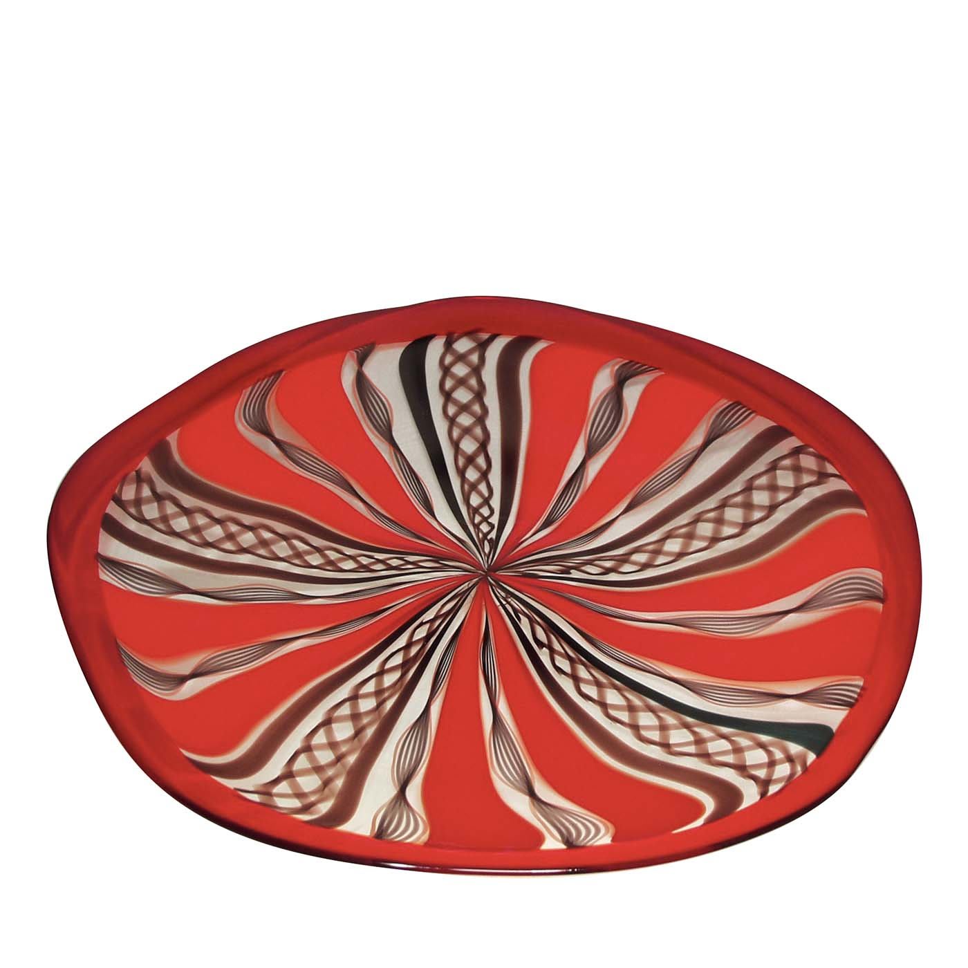 Orseolo Zanfirixo Red Plate - Murano Glam