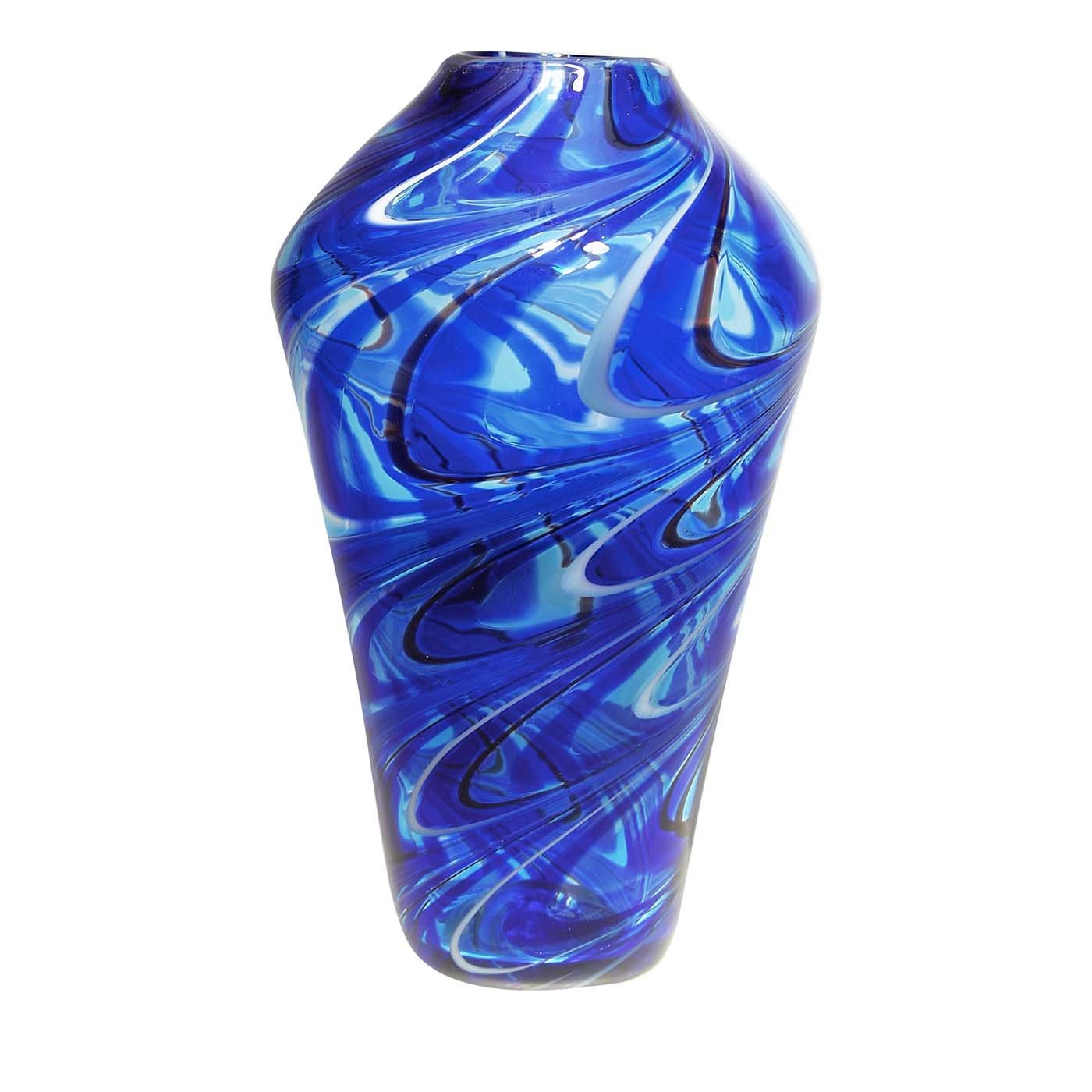 Canaletto Onda Blue Vase - Murano Glam