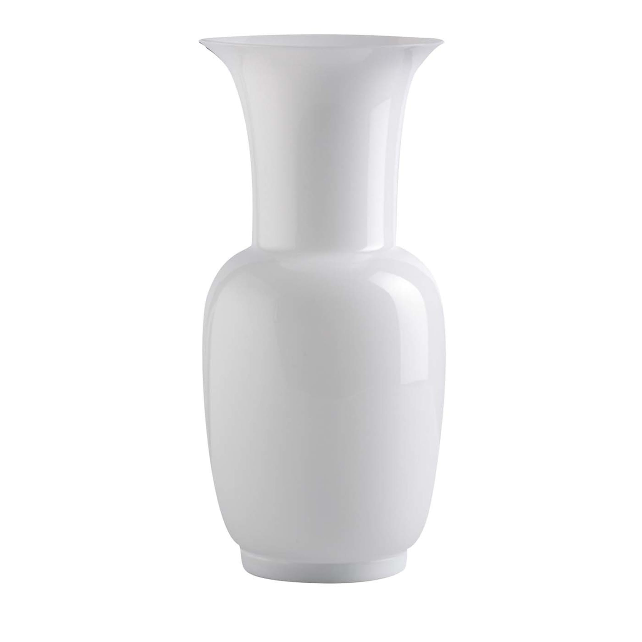 Weiße Opalino-Vase von Paolo Venini - Hauptansicht