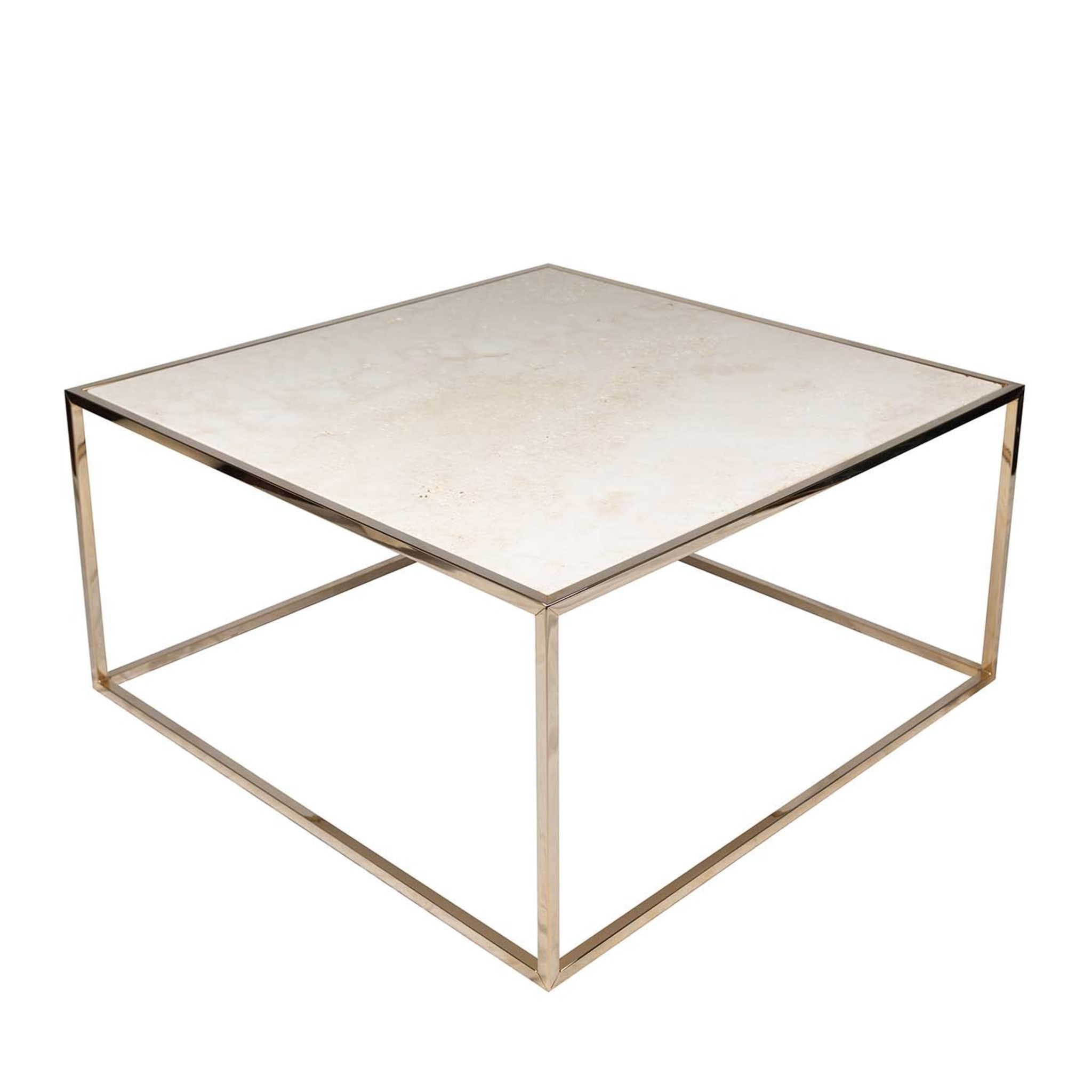 Square 78 coffee table with gold finish - Main view