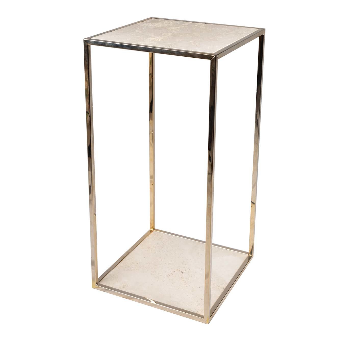 Cube high side table with gold finish - Cube3