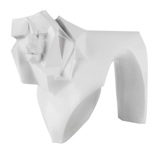 Liontàri sculpture in white grès Bottega Del Monaco | Artemest