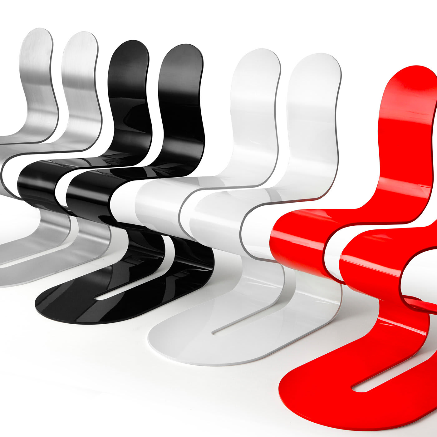 Fluid Ribbon Red Chair by Michael D'Amato - Lamberti Design