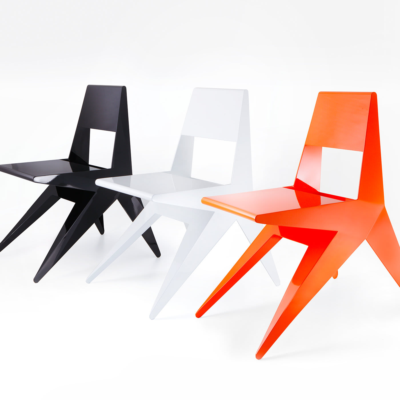 Star Black Chair by Antonio Pio Saracino - Lamberti Design