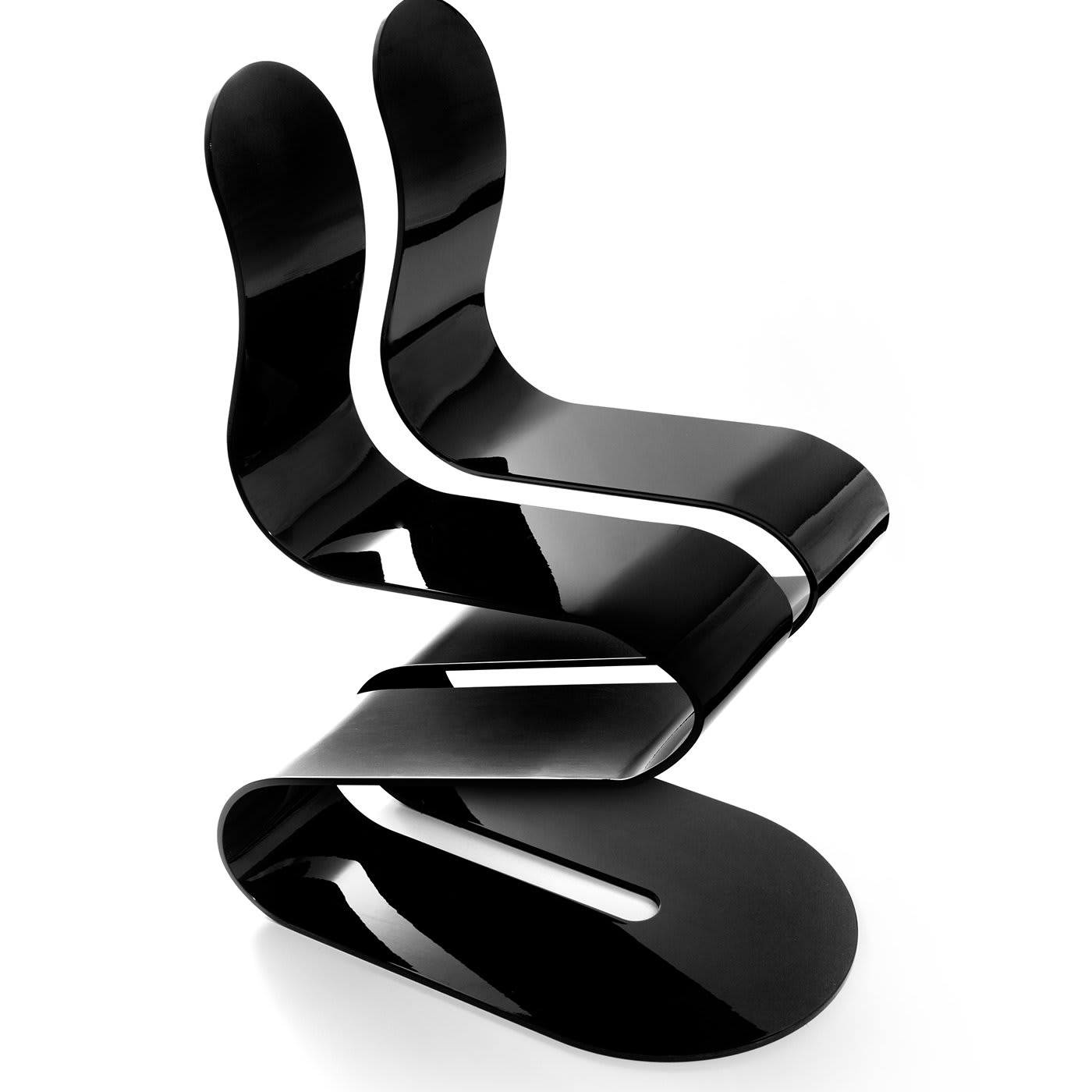 Fluid Ribbon Black Chair by Michael D'Amato - Lamberti Design
