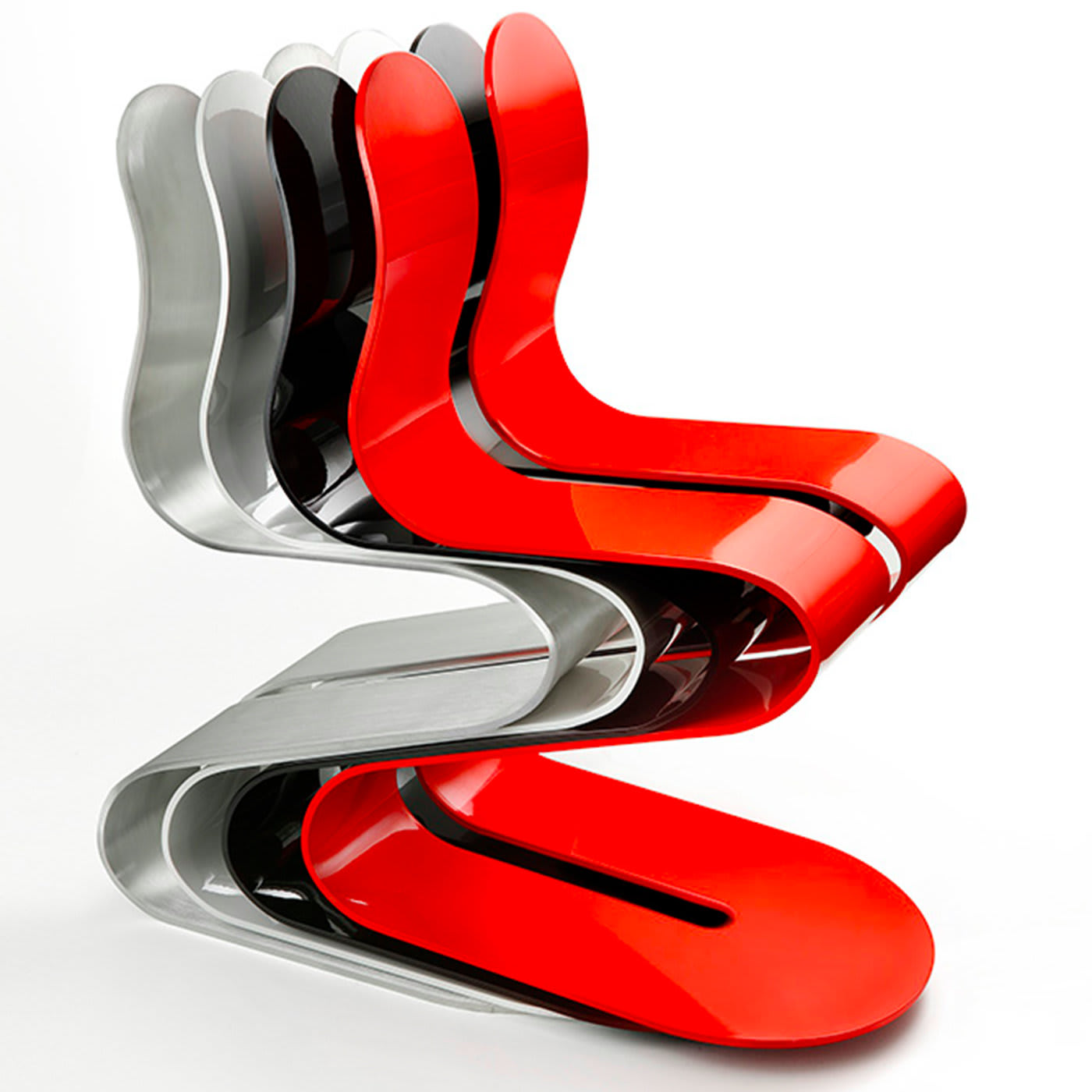 Fluid Ribbon Black Chair by Michael D'Amato - Lamberti Design