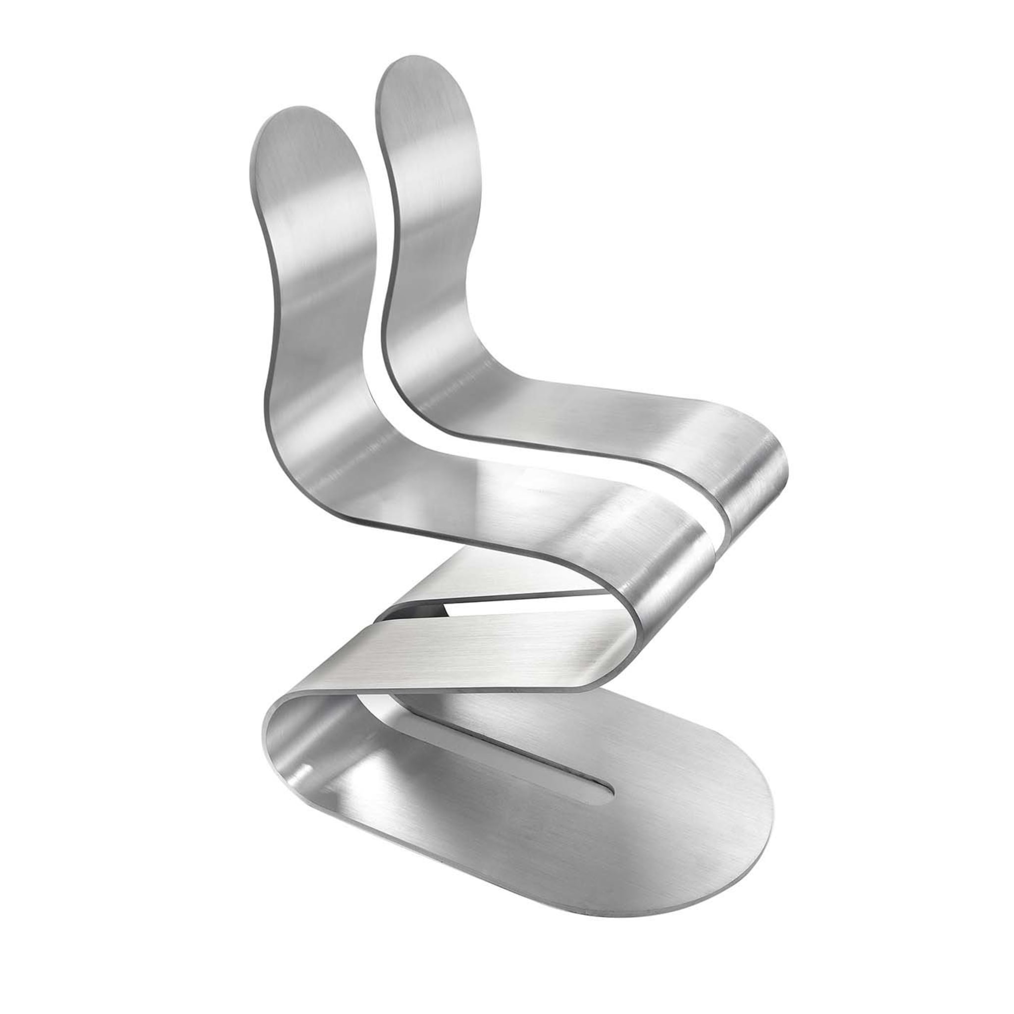 Fluid Ribbon Silver Chair by Michael D'Amato - Main view