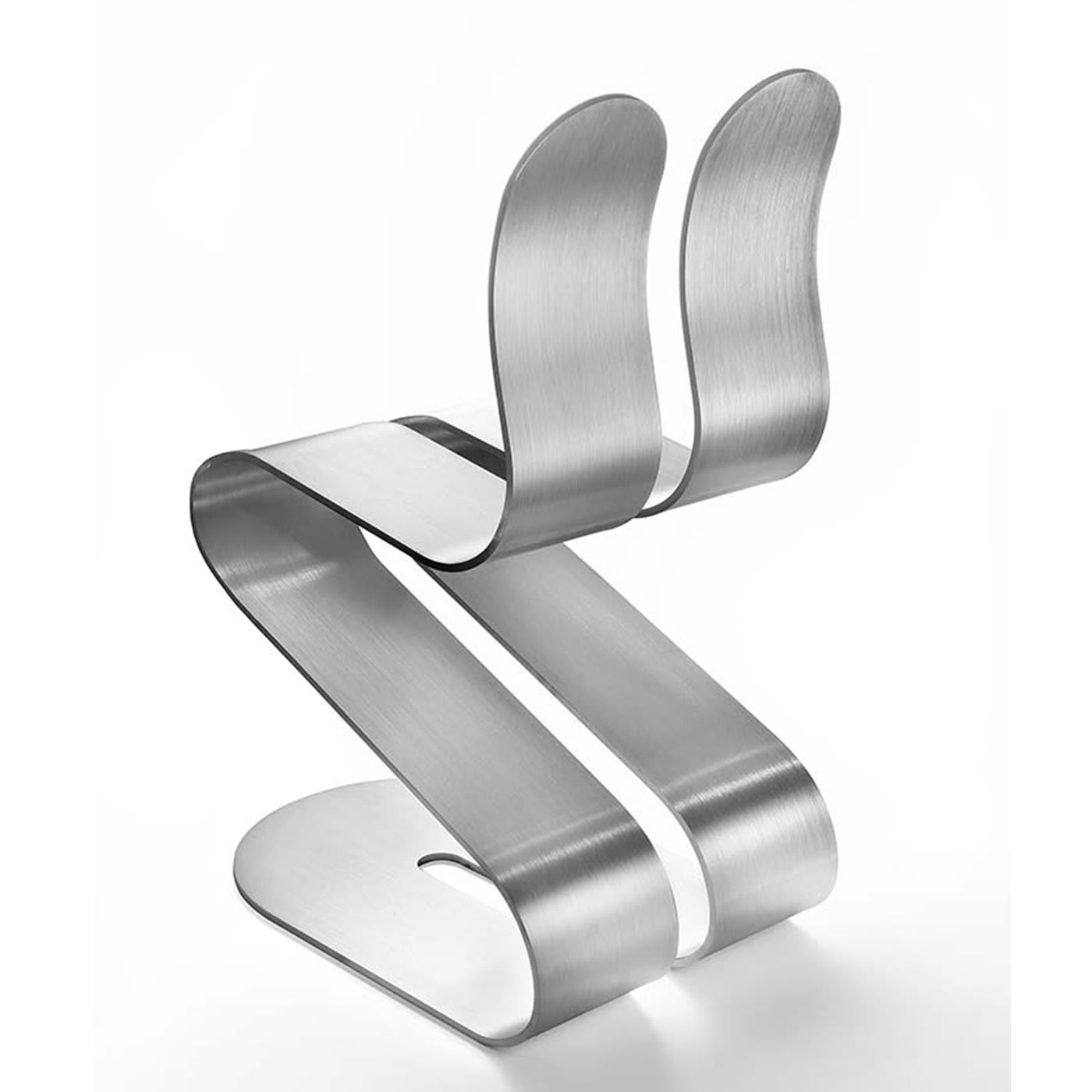 Fluid Ribbon Silver Chair by Michael D'Amato - Lamberti Design