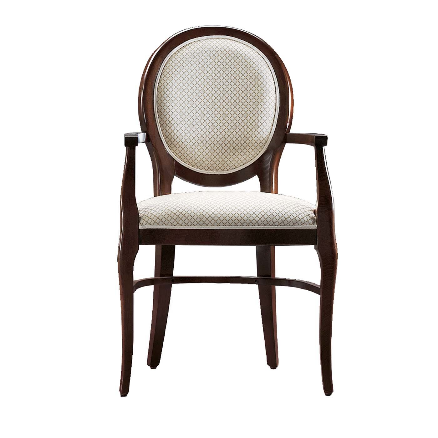 Round-Back Chair with Armrests - Modenese Gastone