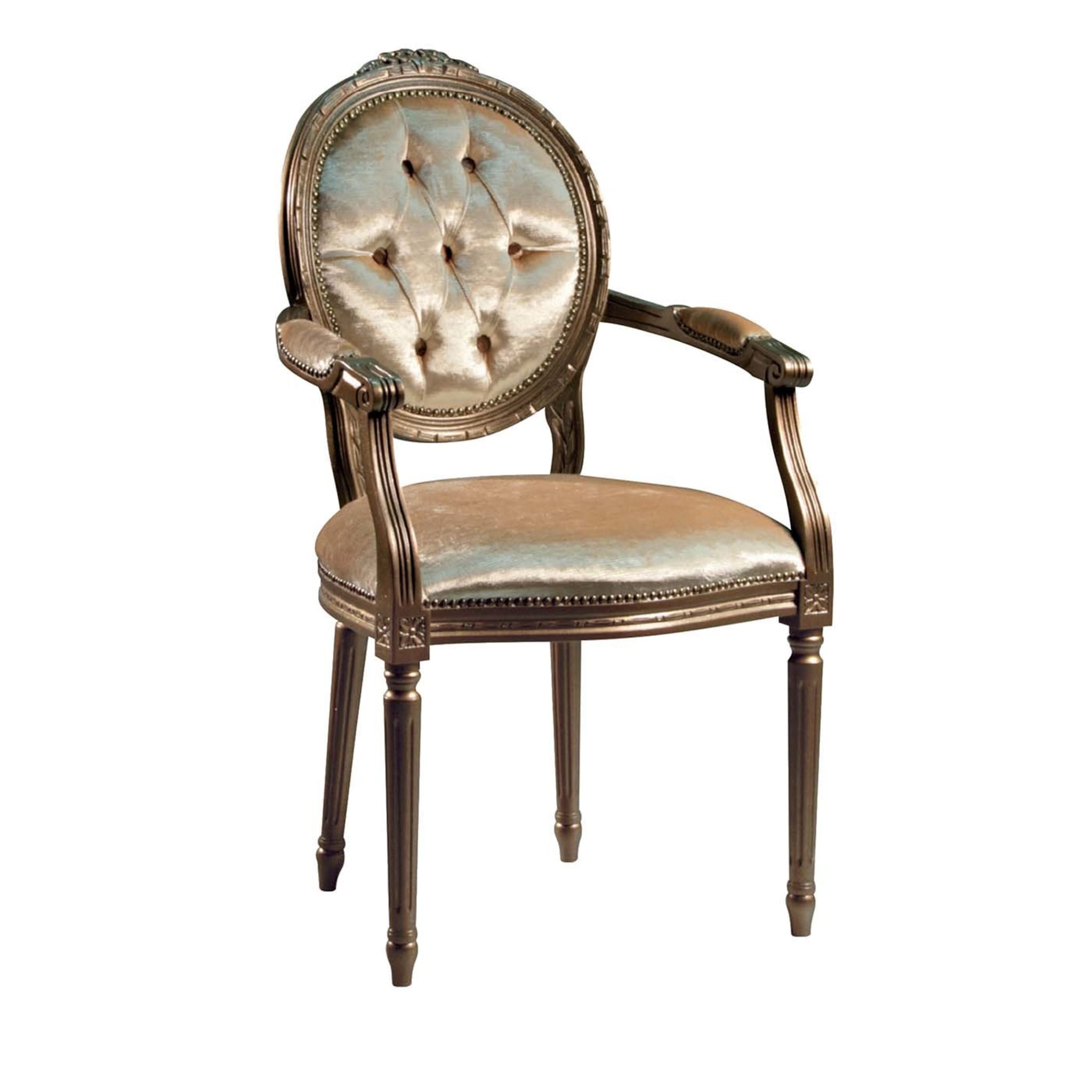 Louis XVI Bronze Chair with Armrests - Main view