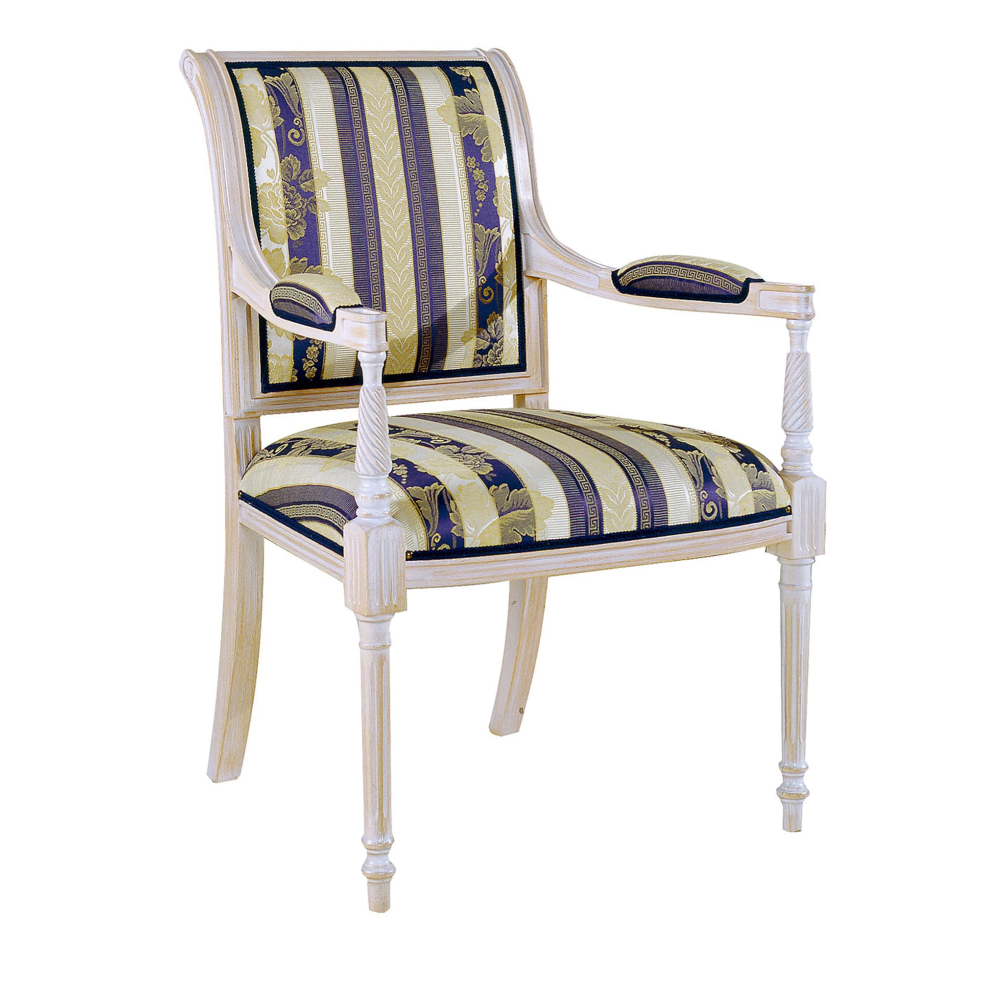 Capotavola Striped Chair with Armrests - Main view