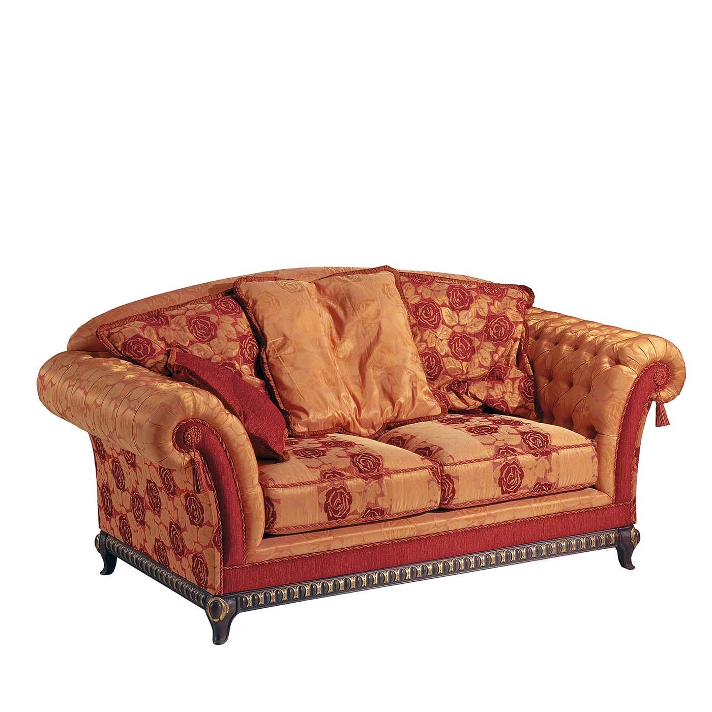 Red and Bronze Sofa - Modenese Gastone