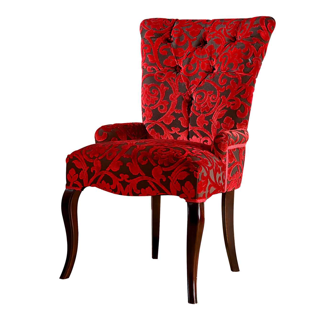 Red patterned outlet armchair