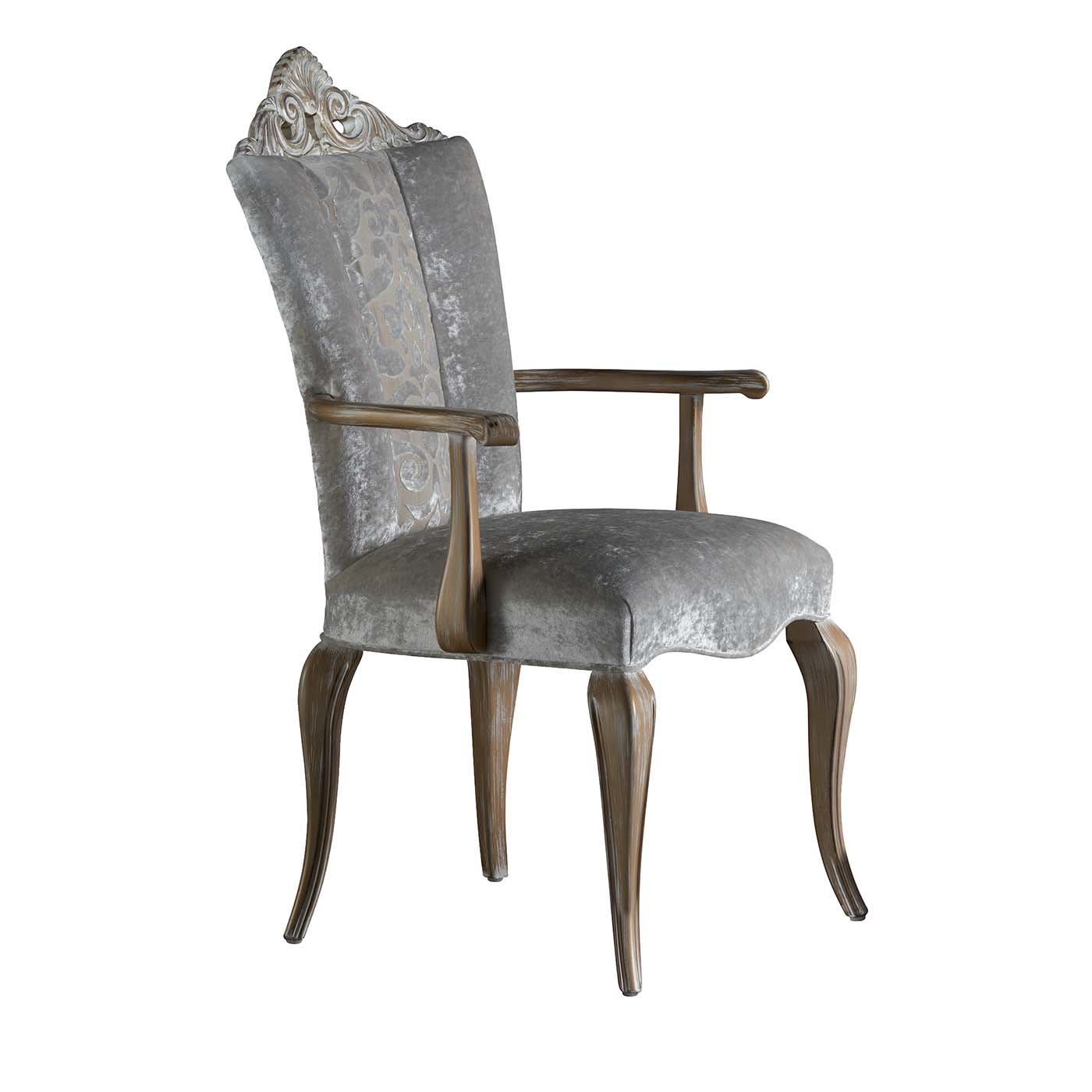 Gray Dining Chair with Armrests - Modenese Gastone