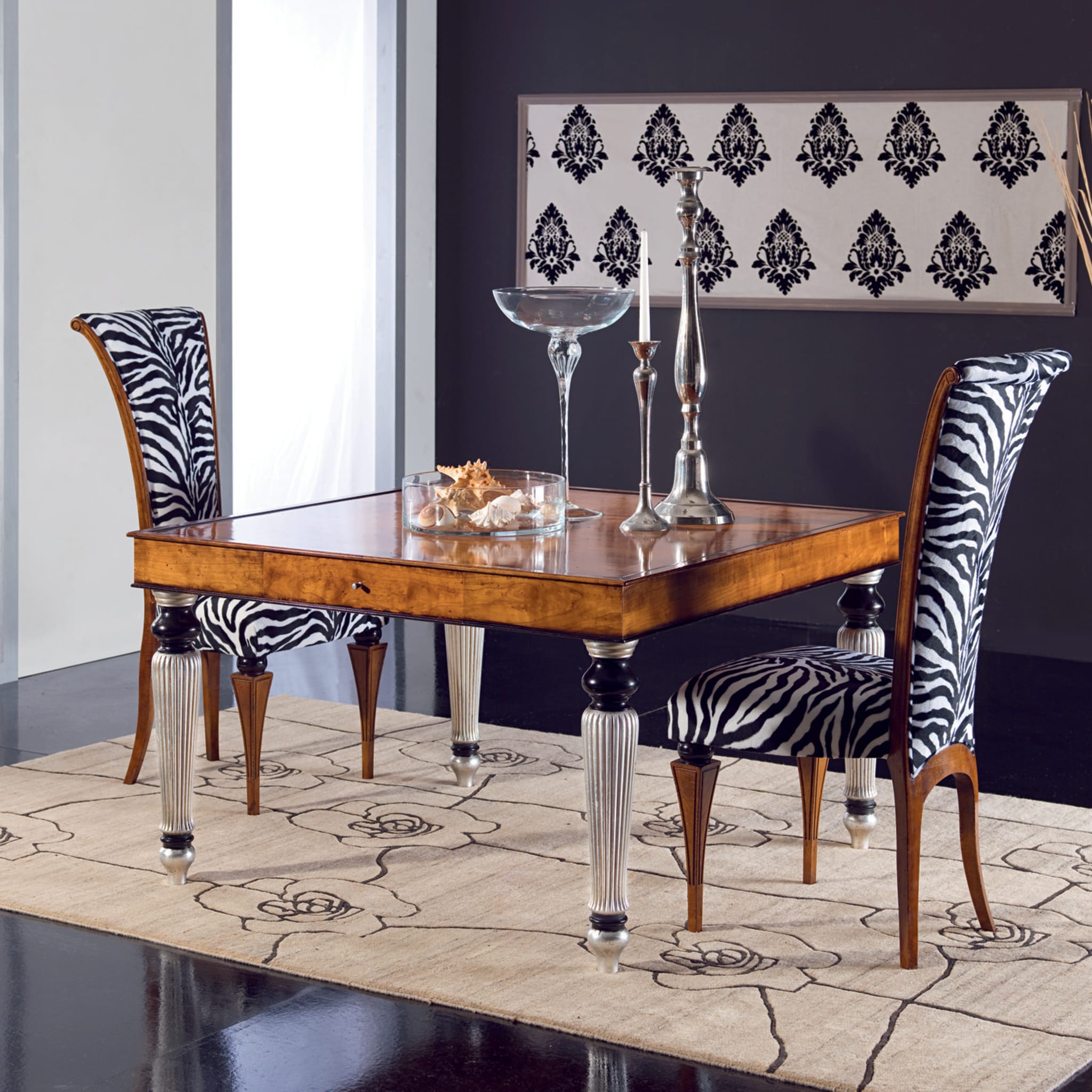 Zebra-print Dining Chair - Alternative view 1