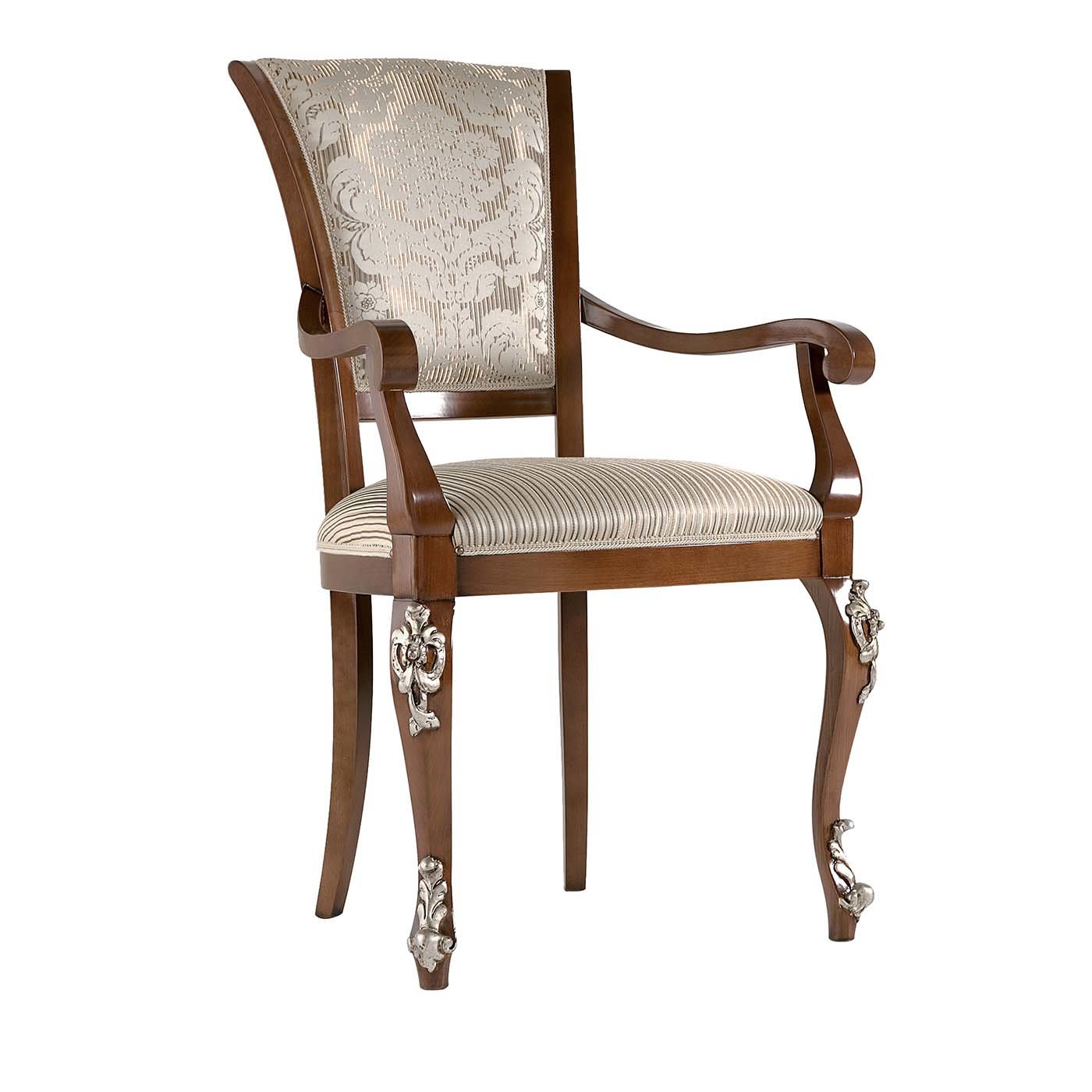Set of 4 Baroque Style Dining Chairs with Armrests - Modenese Gastone