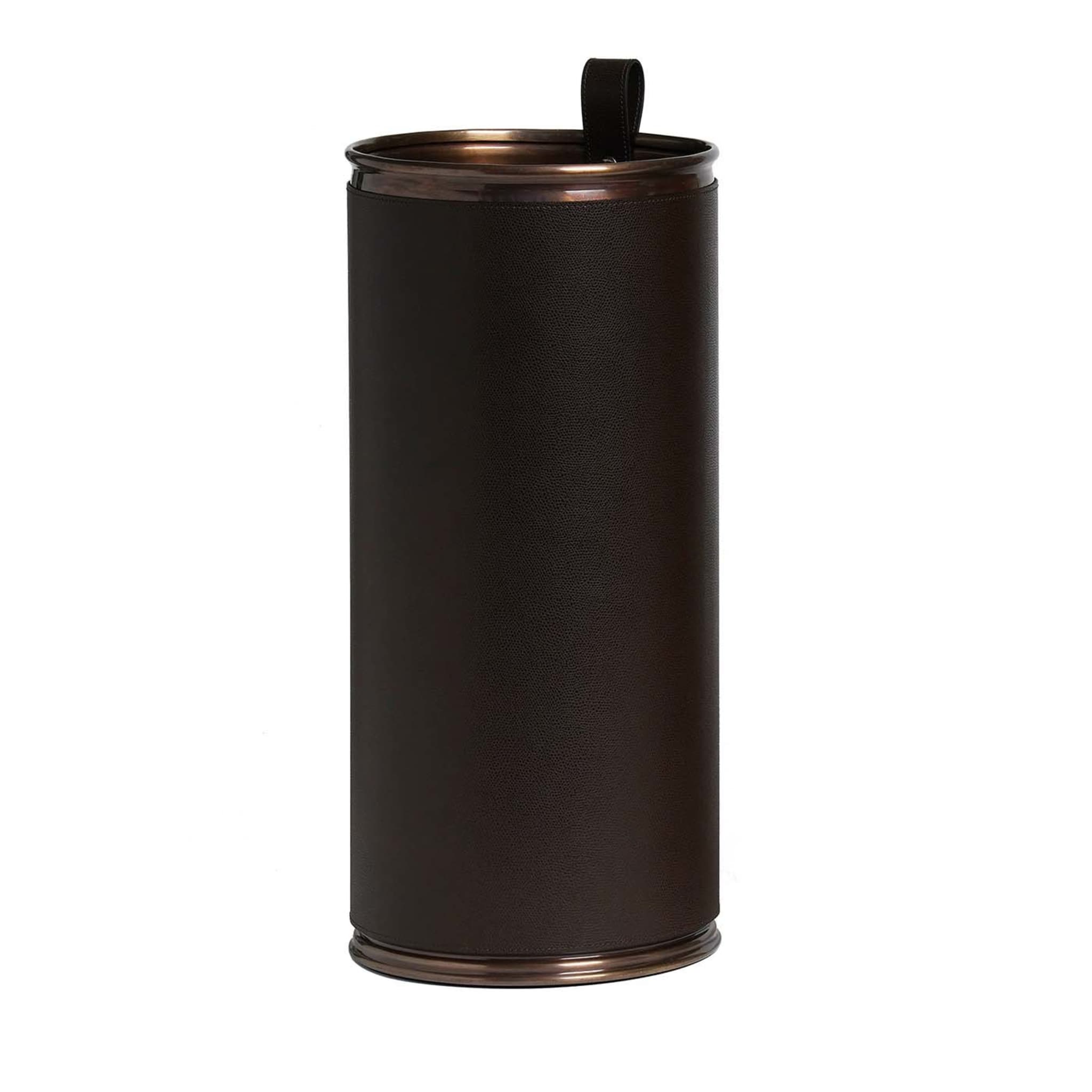 Brown Leather Umbrella Stand - Main view