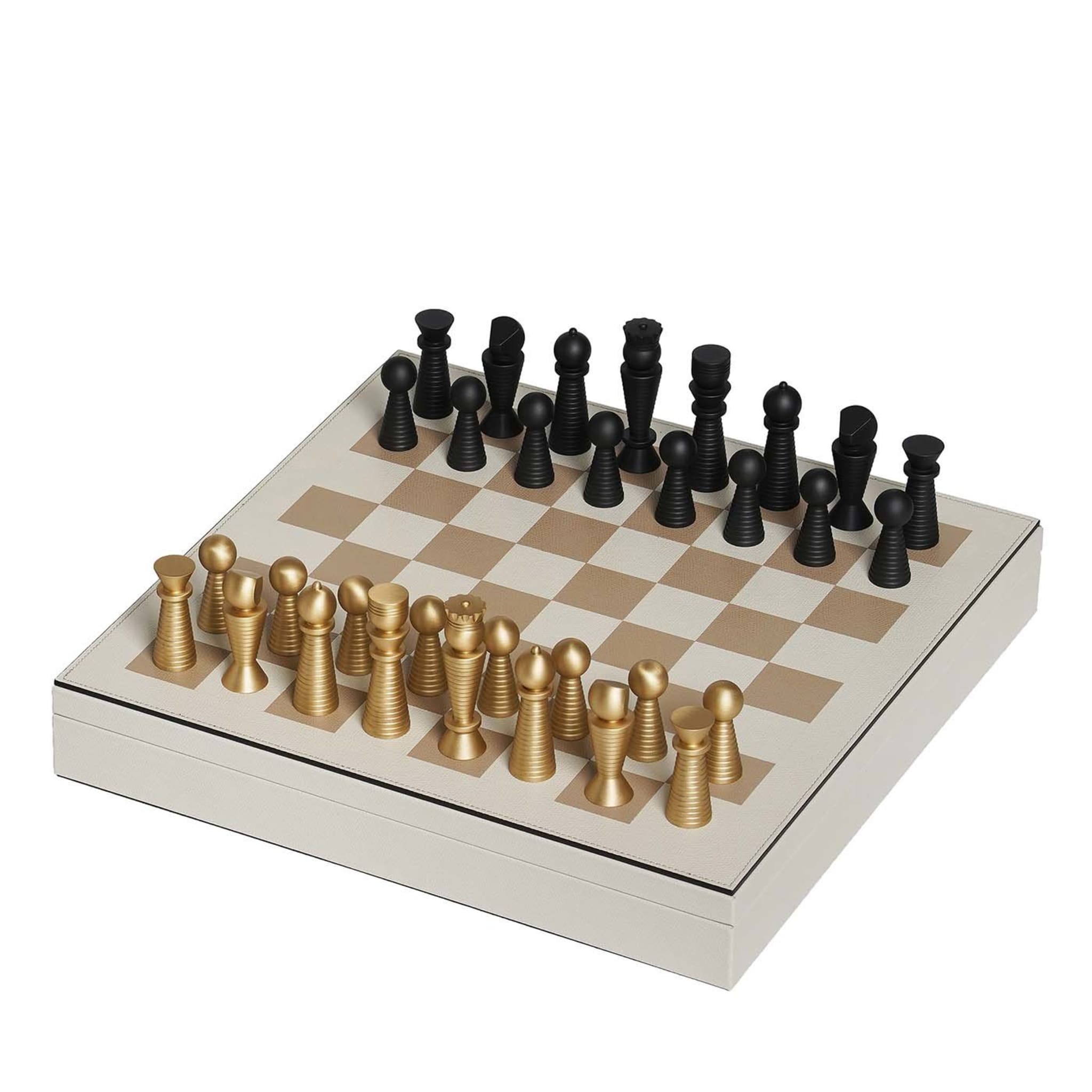White Leather Chessboard - Main view