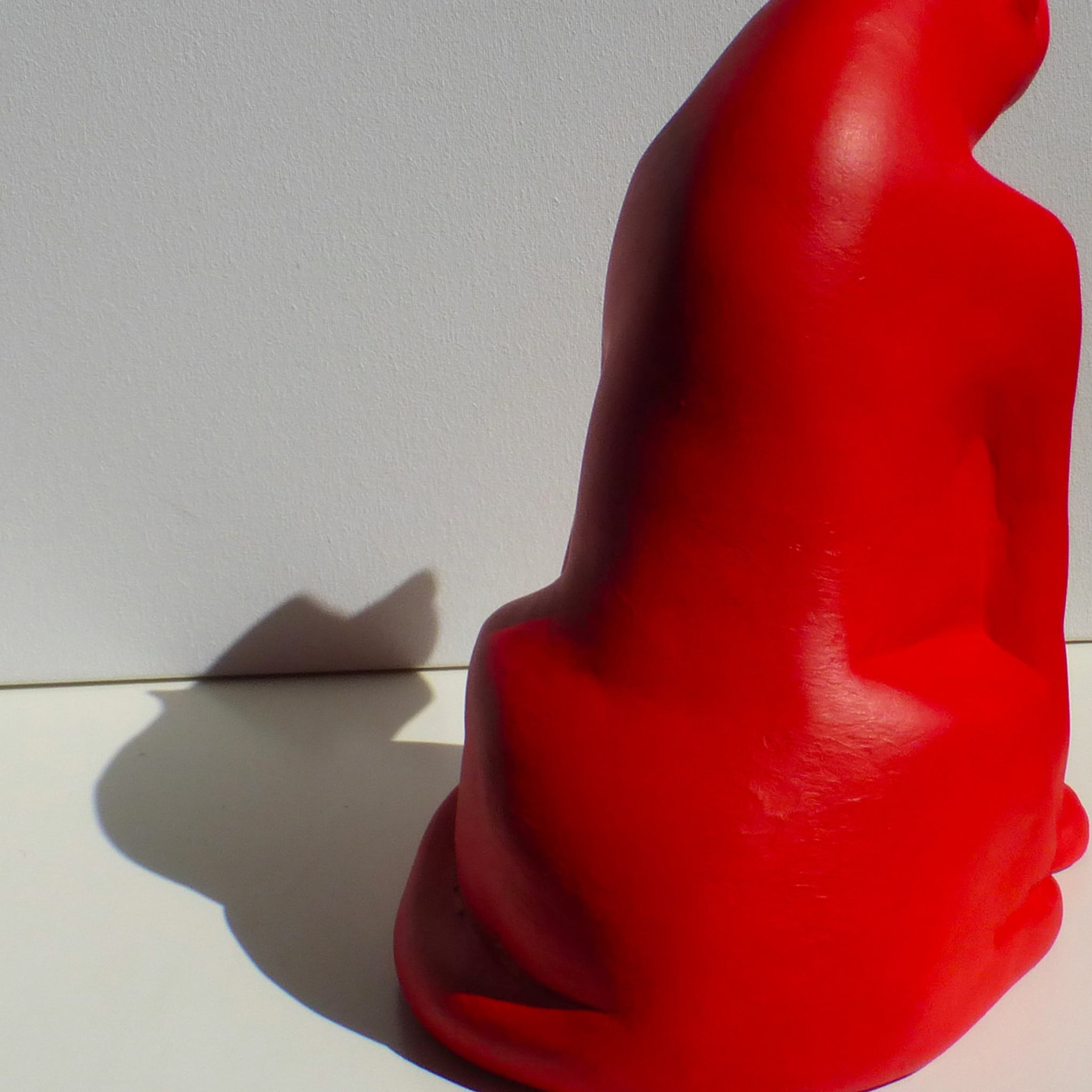 Bright Red Panther Sculpture - Alternative view 3